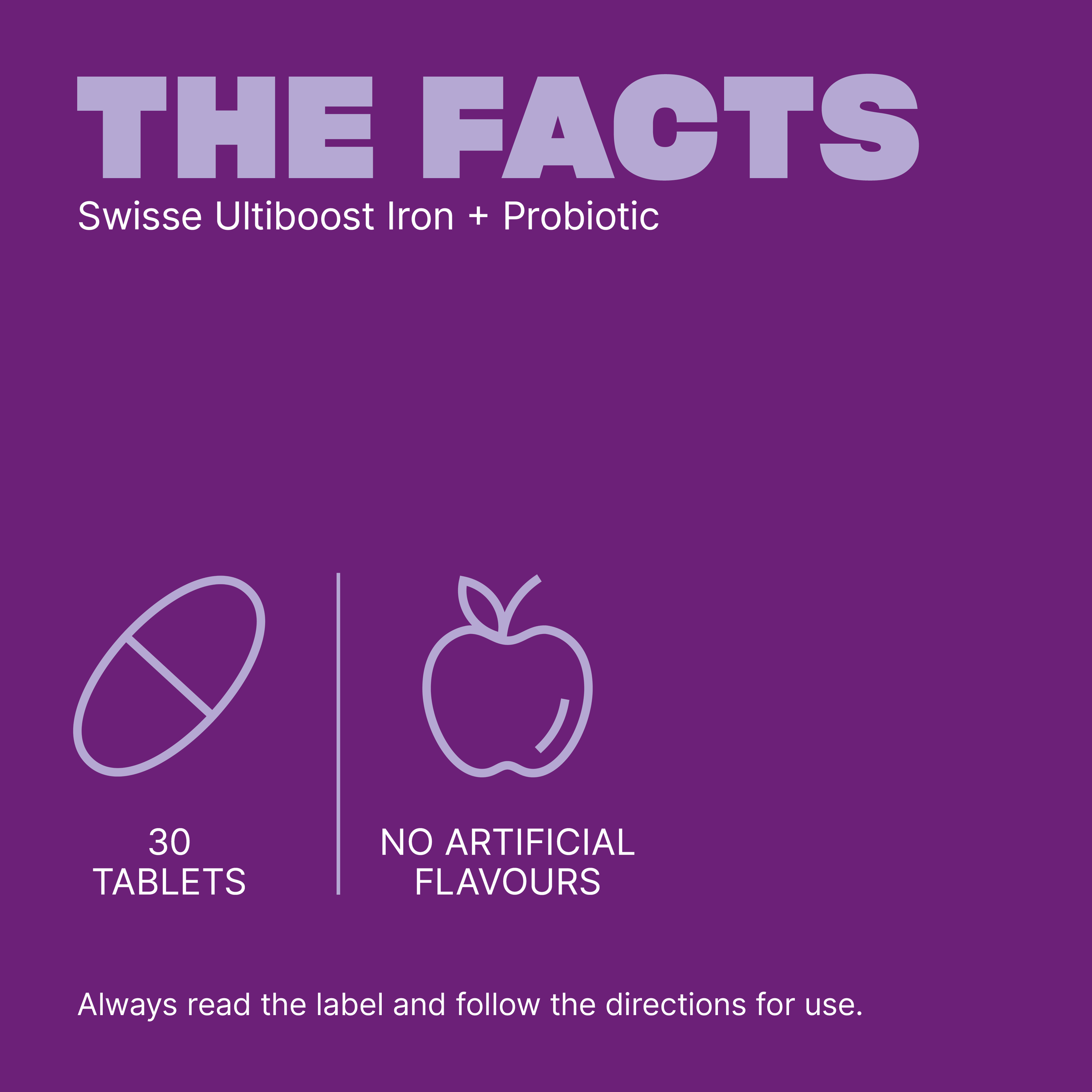 SWISSE ULTIBOOST IRON + PROBIOTIC 30 TABLETS - Image 6