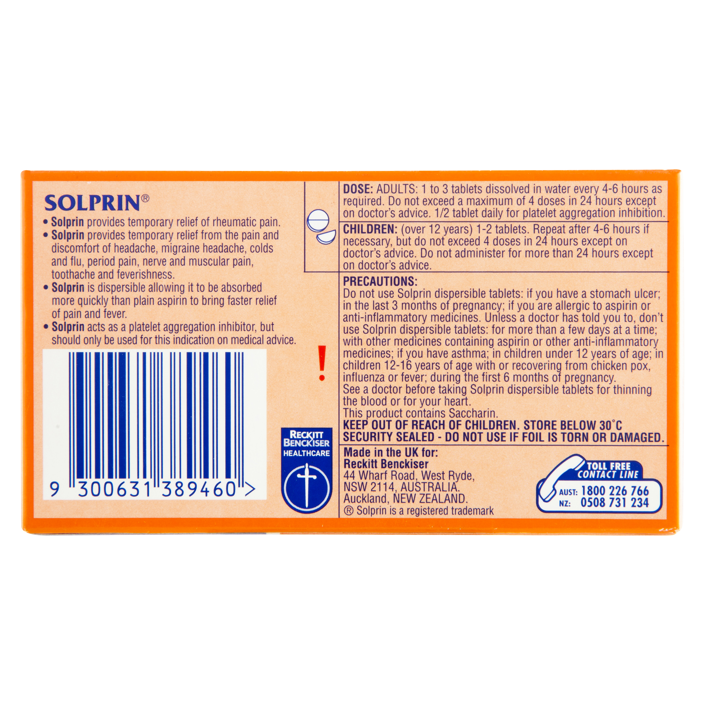SOLPRIN ASPIRIN 300MG 96 TABLET - Image 4