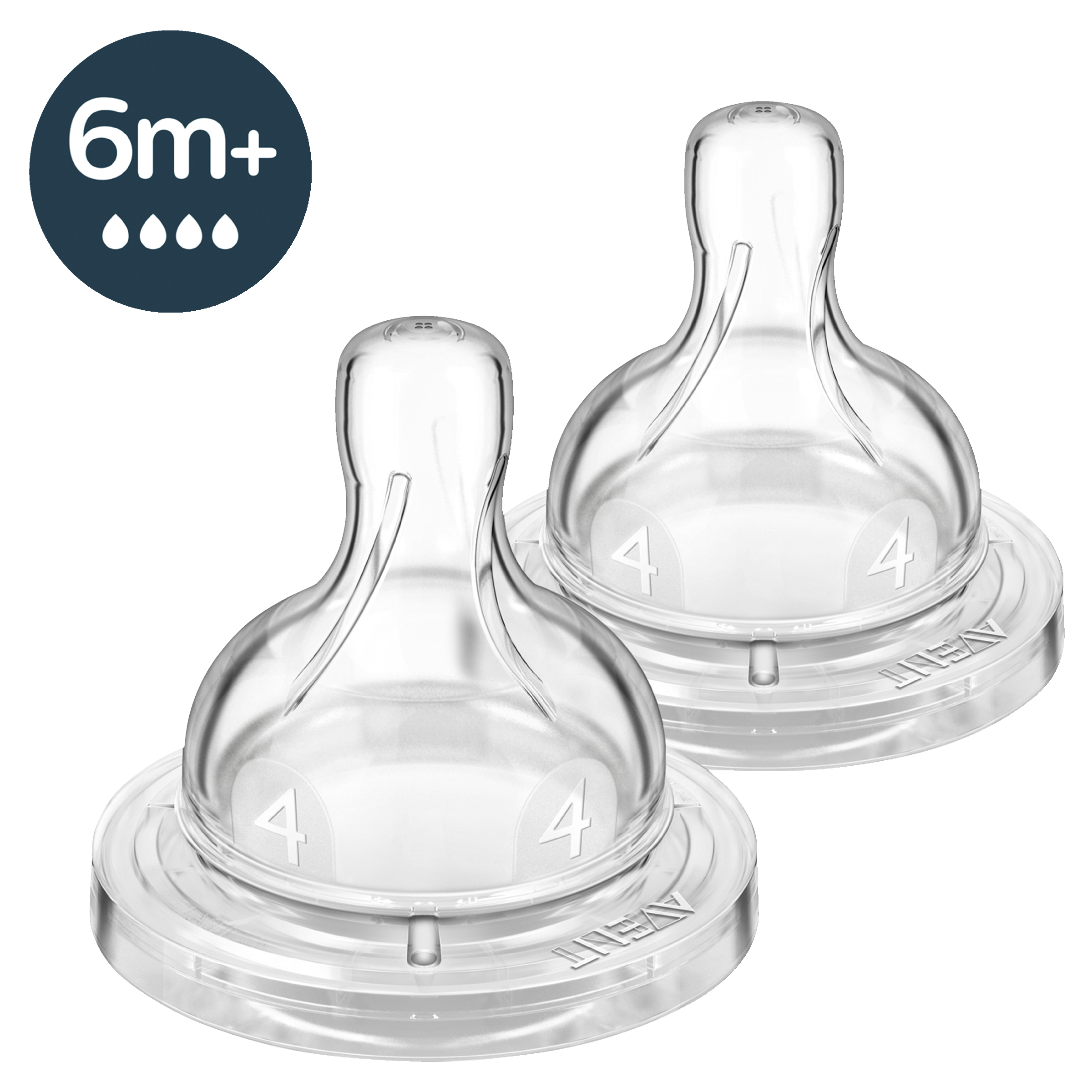 AVENT ANTI COLIC TEAT SILICONE FAST 2 PACK - Image 4