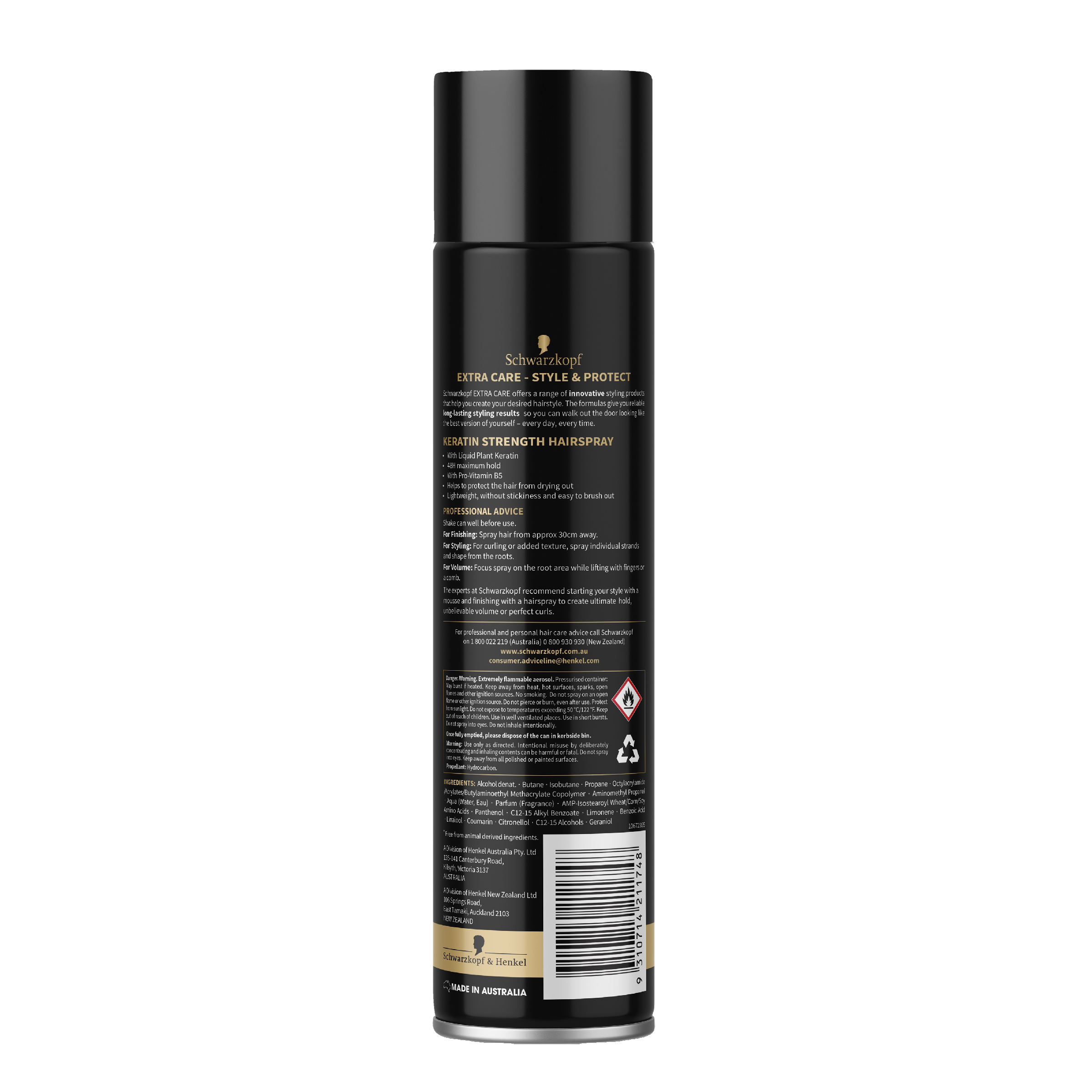 SCHWARZKOPF EXTRA CARE ULTIMATE KERATIN HAIRSPRAY 250G - Image 2