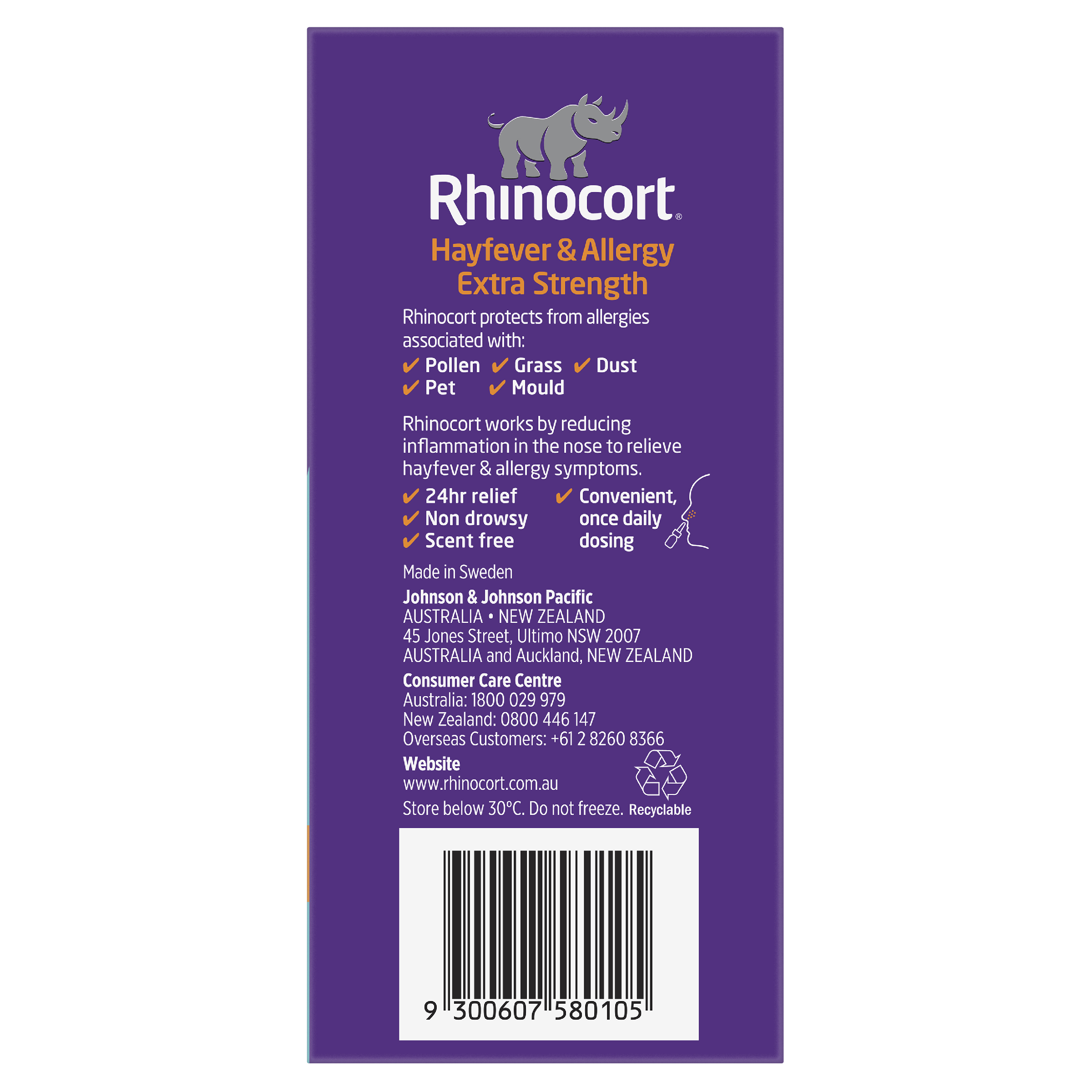 RHINOCORT HAYFEVER NASAL SPRAY 64MCG 120 DOSE TWIN PACK - Image 6