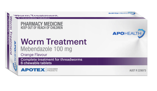 APOHEALTH WORMING TREATMENT CHEWABLE 100MG 6 TABLETS