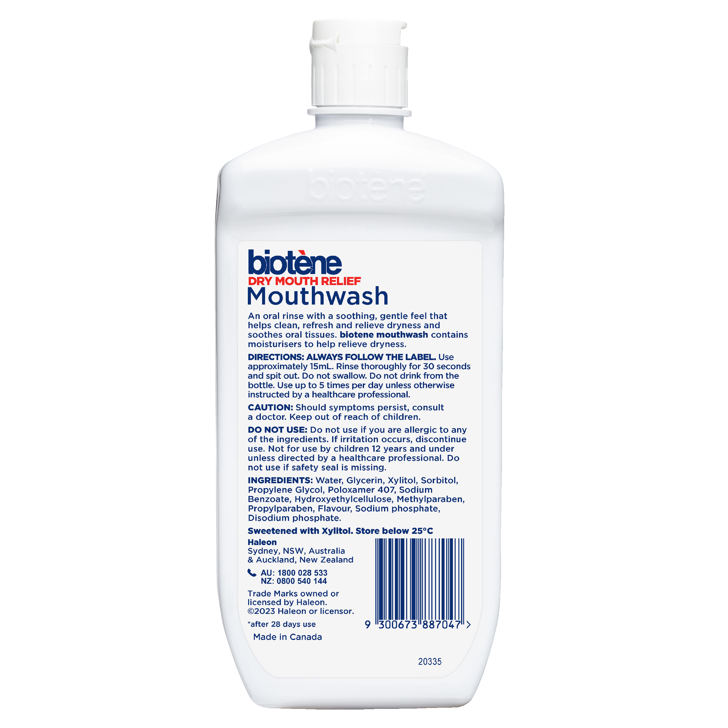 BIOTENE DRY MOUTH ORAL RINSE MOISTURISING 470ML - Image 2