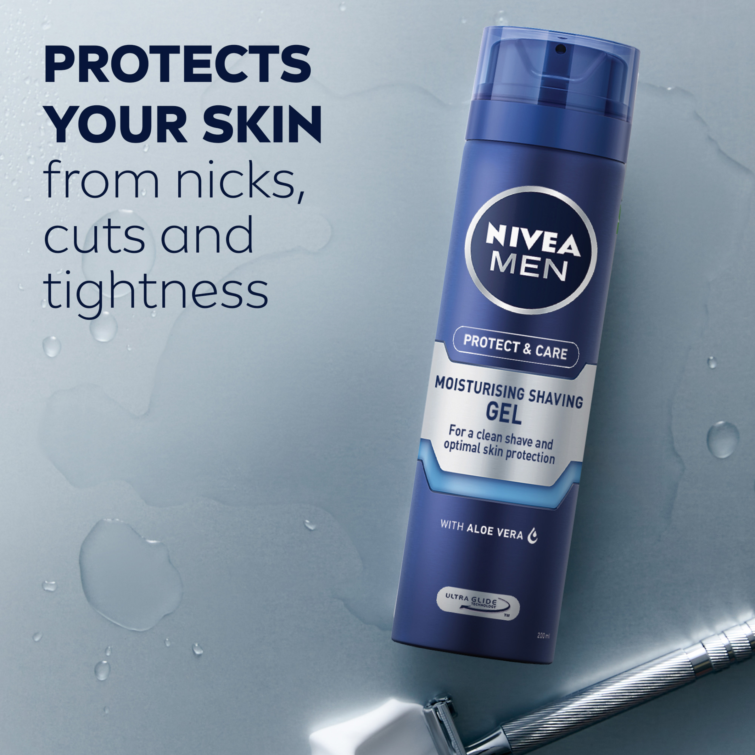 NIVEA MEN SHAVING GEL MOISTURISING 200ML - Image 3