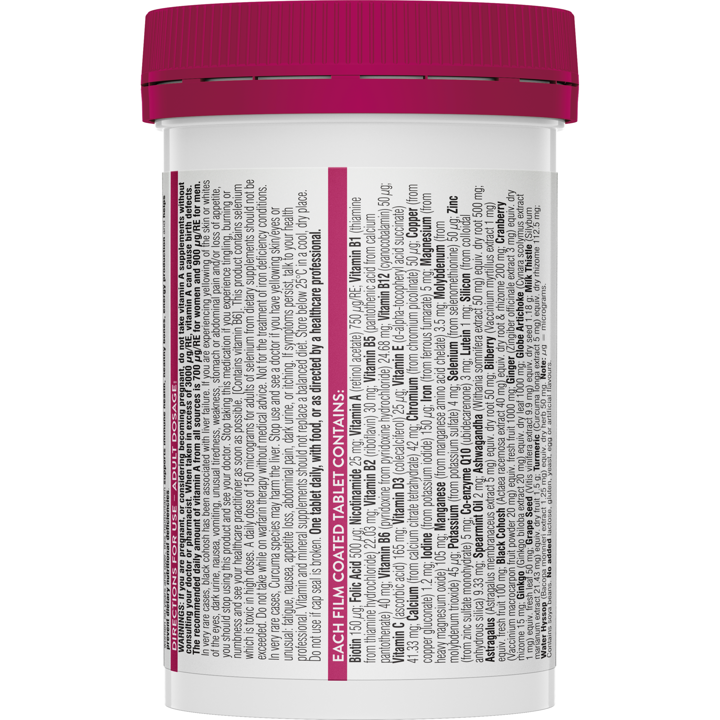 SWISSE ULTIVITE WOMENS 50+ MULTIVITAMIN TABLETS 90 - Image 2