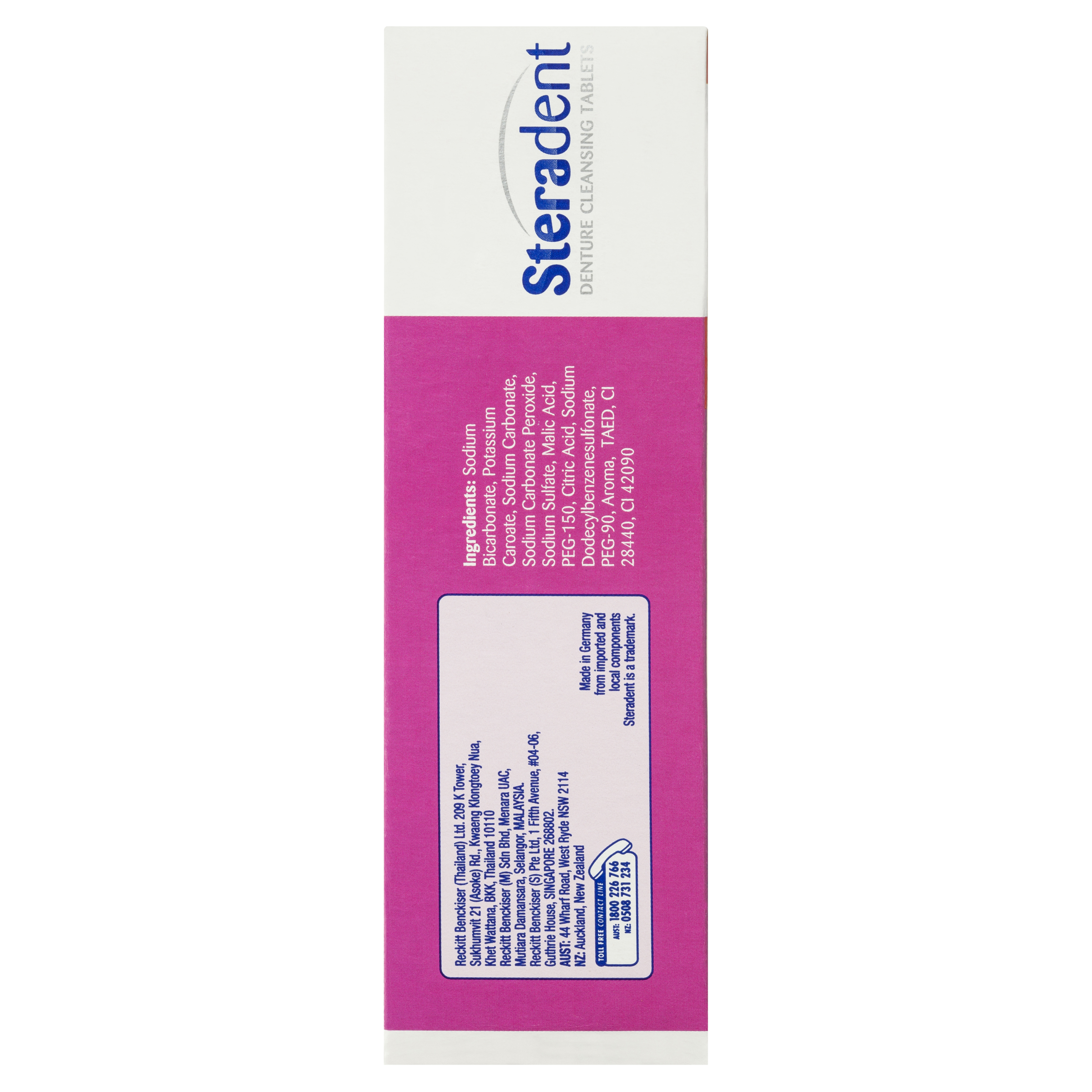 STERADENT DENTURE CLEANSER WHITENING 48 TABLETS - Image 3