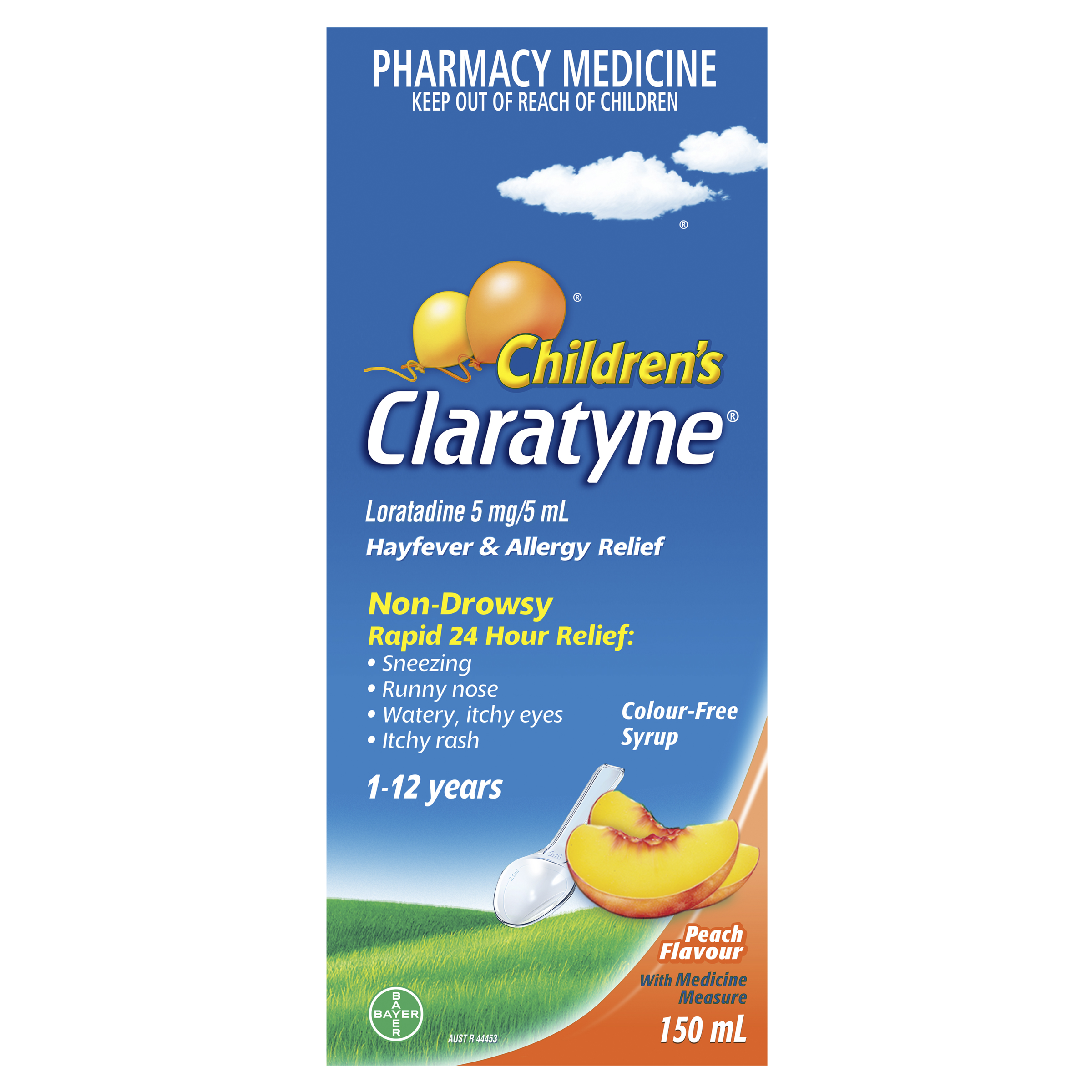 CLARATYNE CHILDRENS PEACH SYRUP 150ML - Image 2