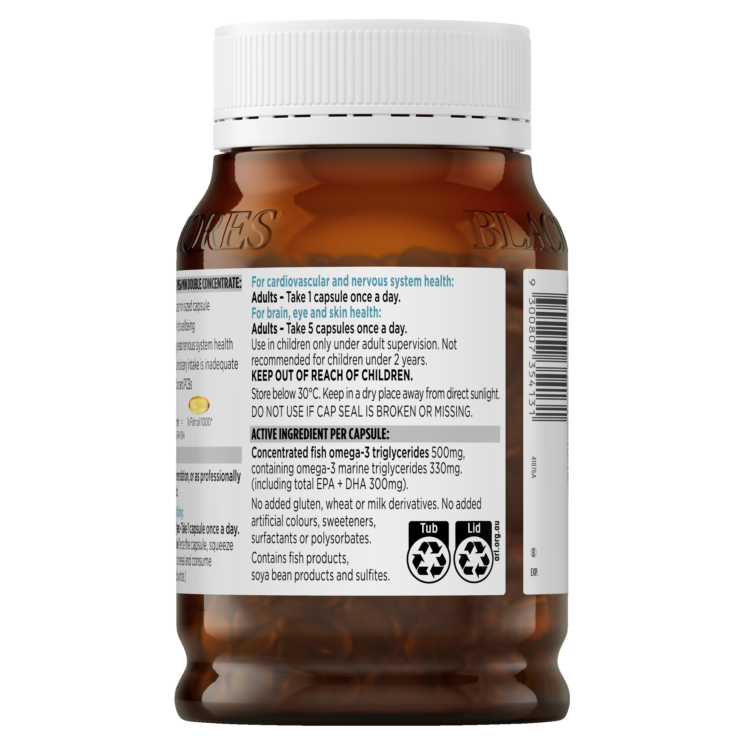 BLACKMORES OMEGA MINI DOUBLE CONCENTRATE 400 CAPSULES - Image 3