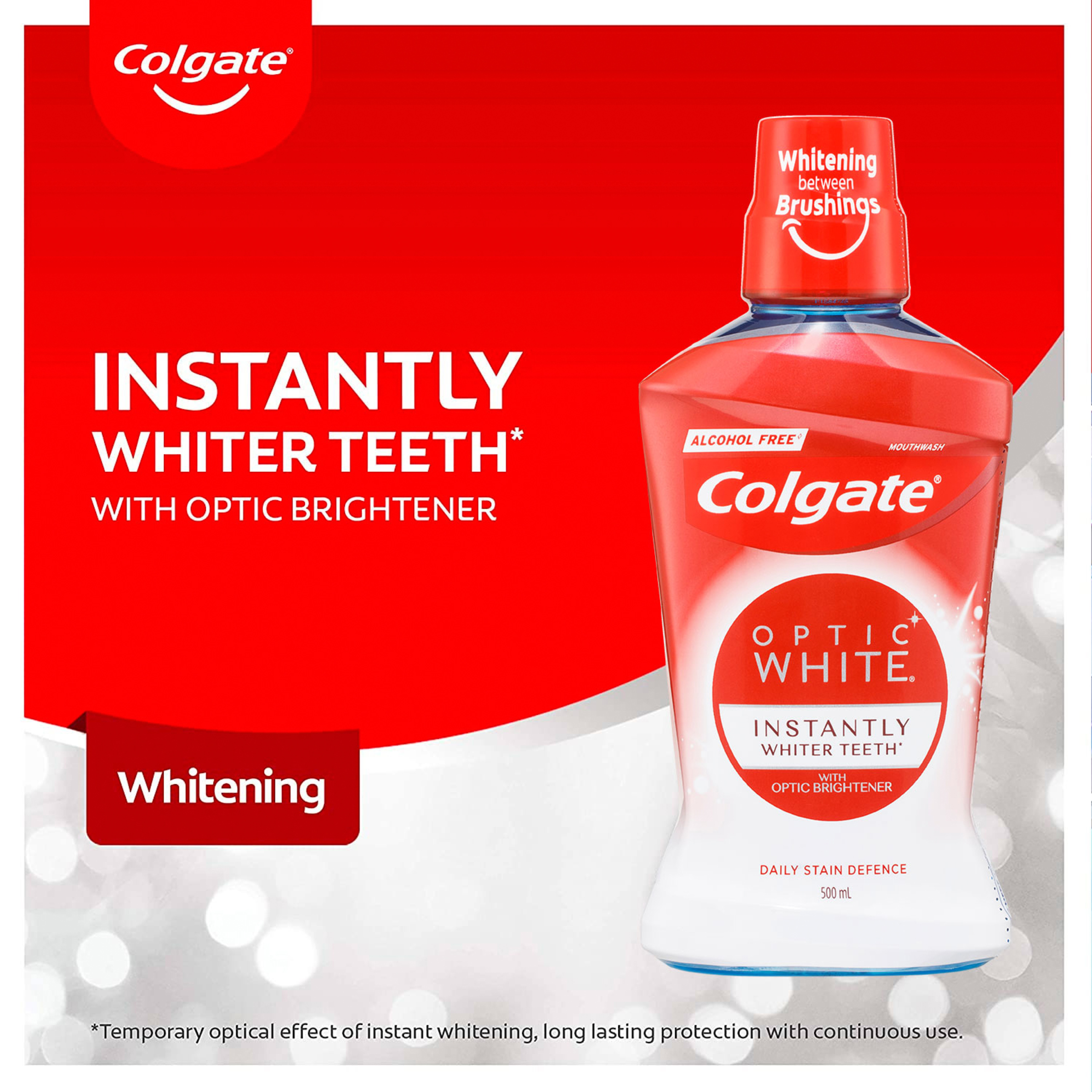 COLGATE MOUTHWASH OPTIC WHITE WHITENING 500ML - Image 4