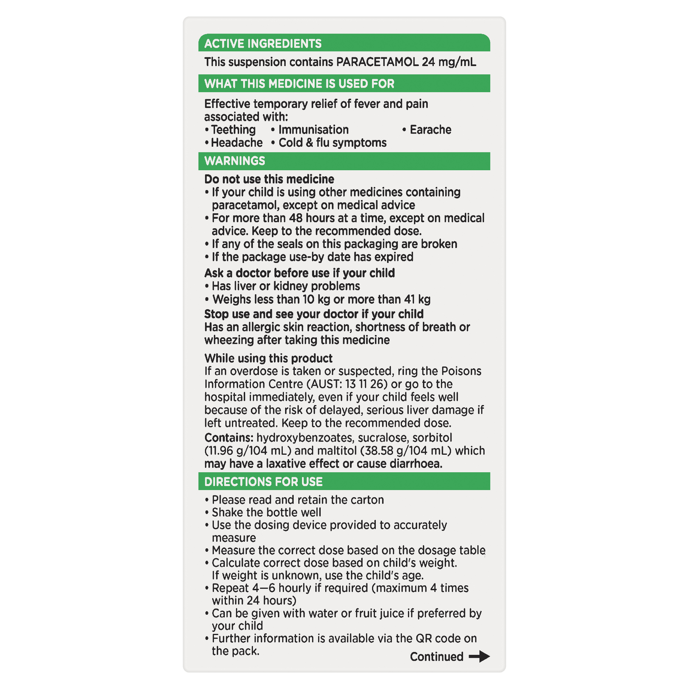 PANADOL CHILDREN 1 YEARS - 5 YEARS ORANGE SUSPENSION 200ML - Image 6