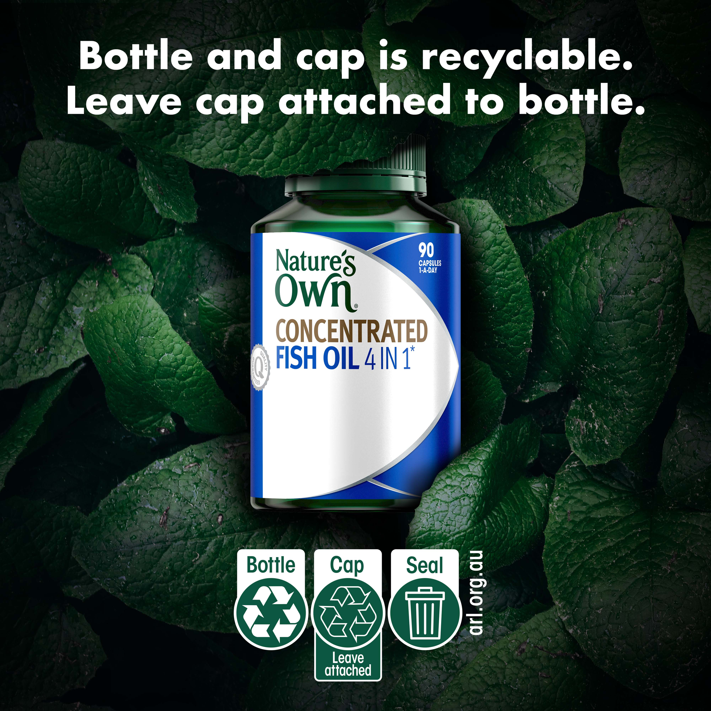 NATURES OWN CONCENTRATED FISH OIL 4 IN 1 90 CAPSULES - Image 10