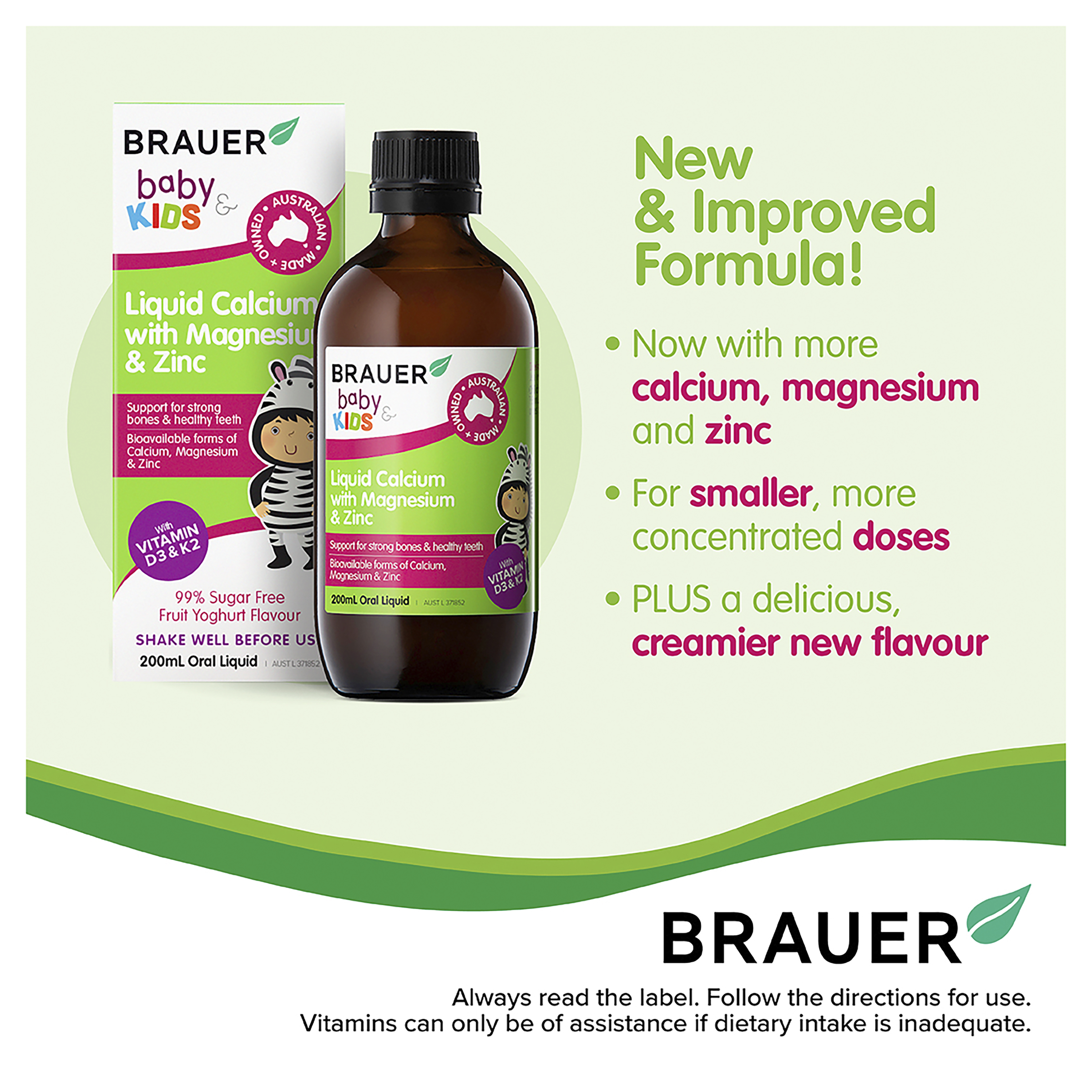 BRAUER KIDS LIQUID CALCIUM + MAGNESIUM & ZINC LIQUID 200ML - Image 7