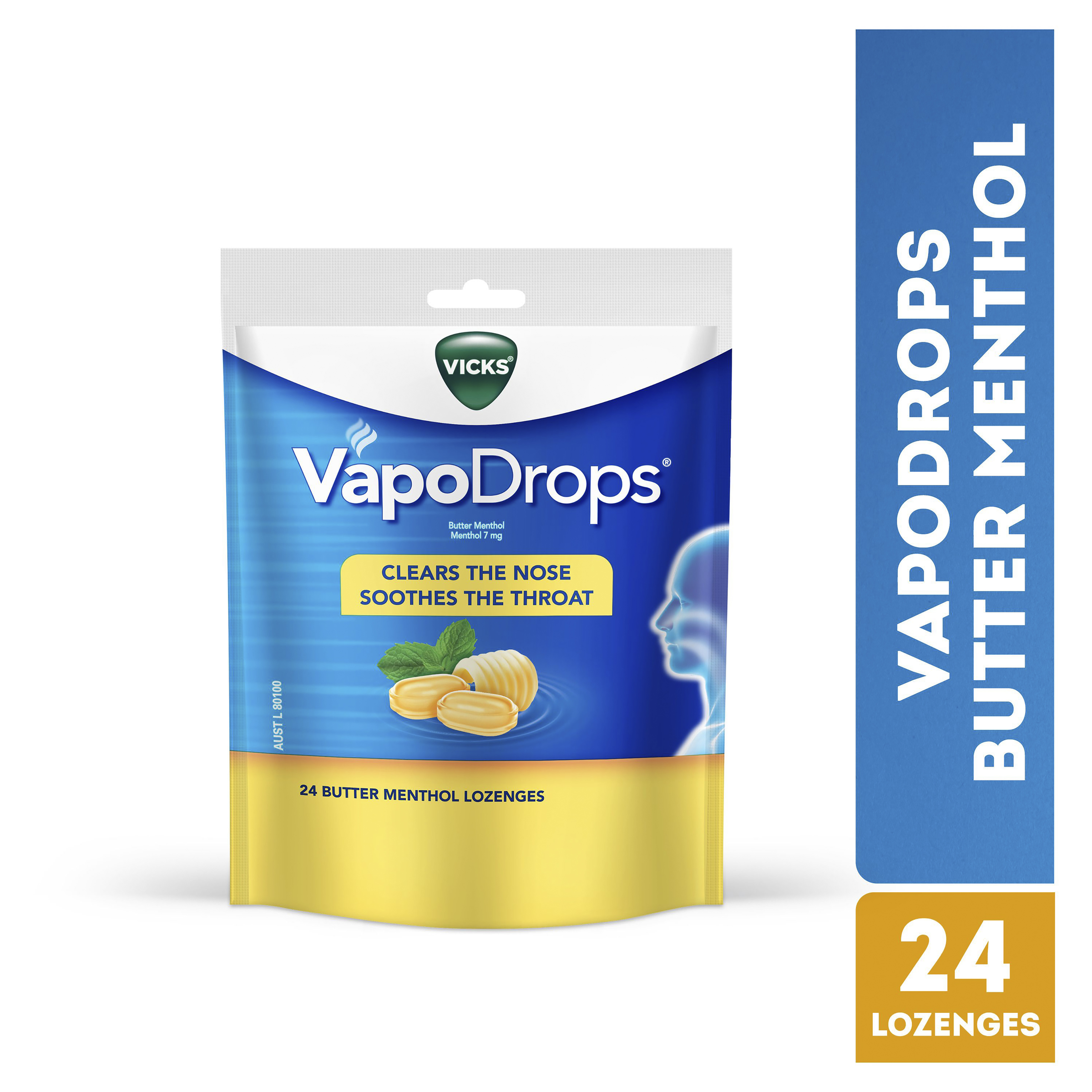 VICKS VAPODROPS BUTTER MENTHOL 24 PACK - Image 9