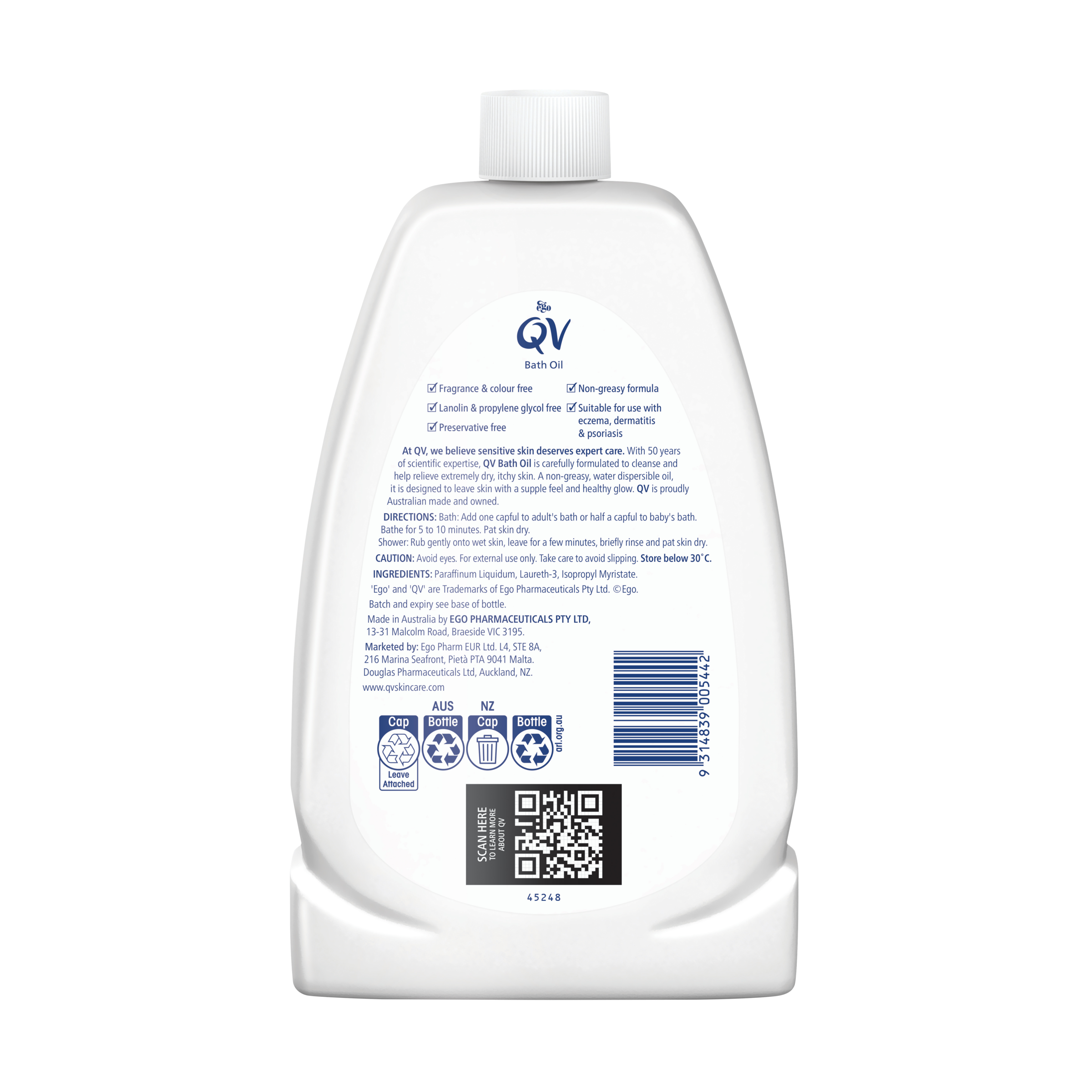 EGO QV BATH OIL 1 LITRE - Image 2