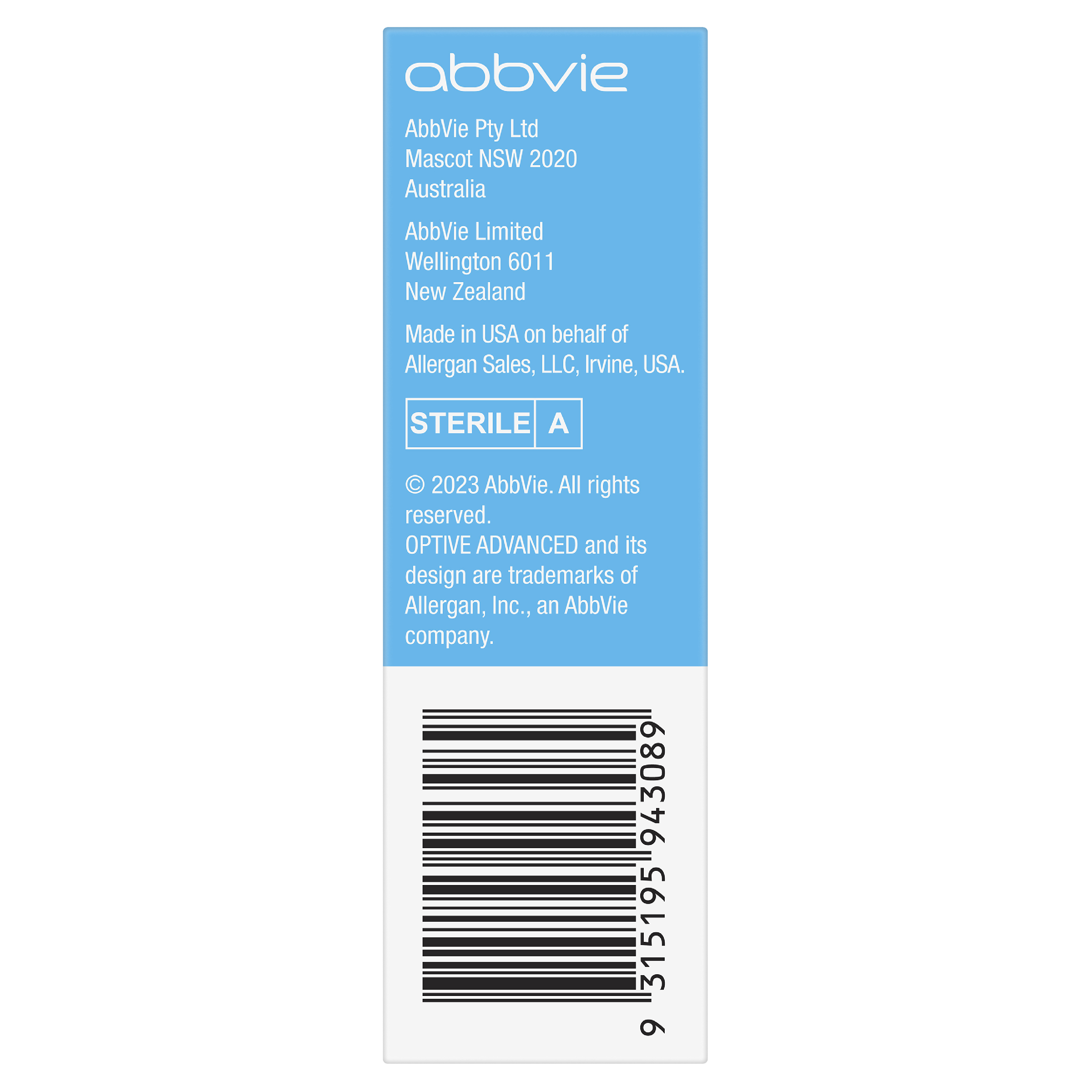 OPTIVE ADVANCED LUBRICANT EYE DROPS 15ML - Image 3