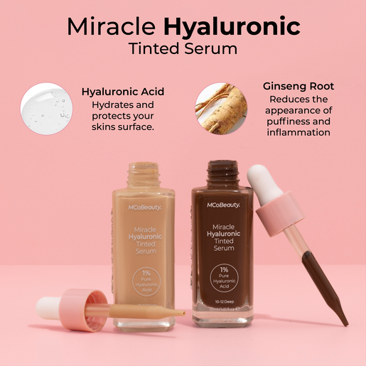 MCO BEAUTY MIRACLE HYALURONIC TINTED SERUM MEDIUM 30ML - Image 3