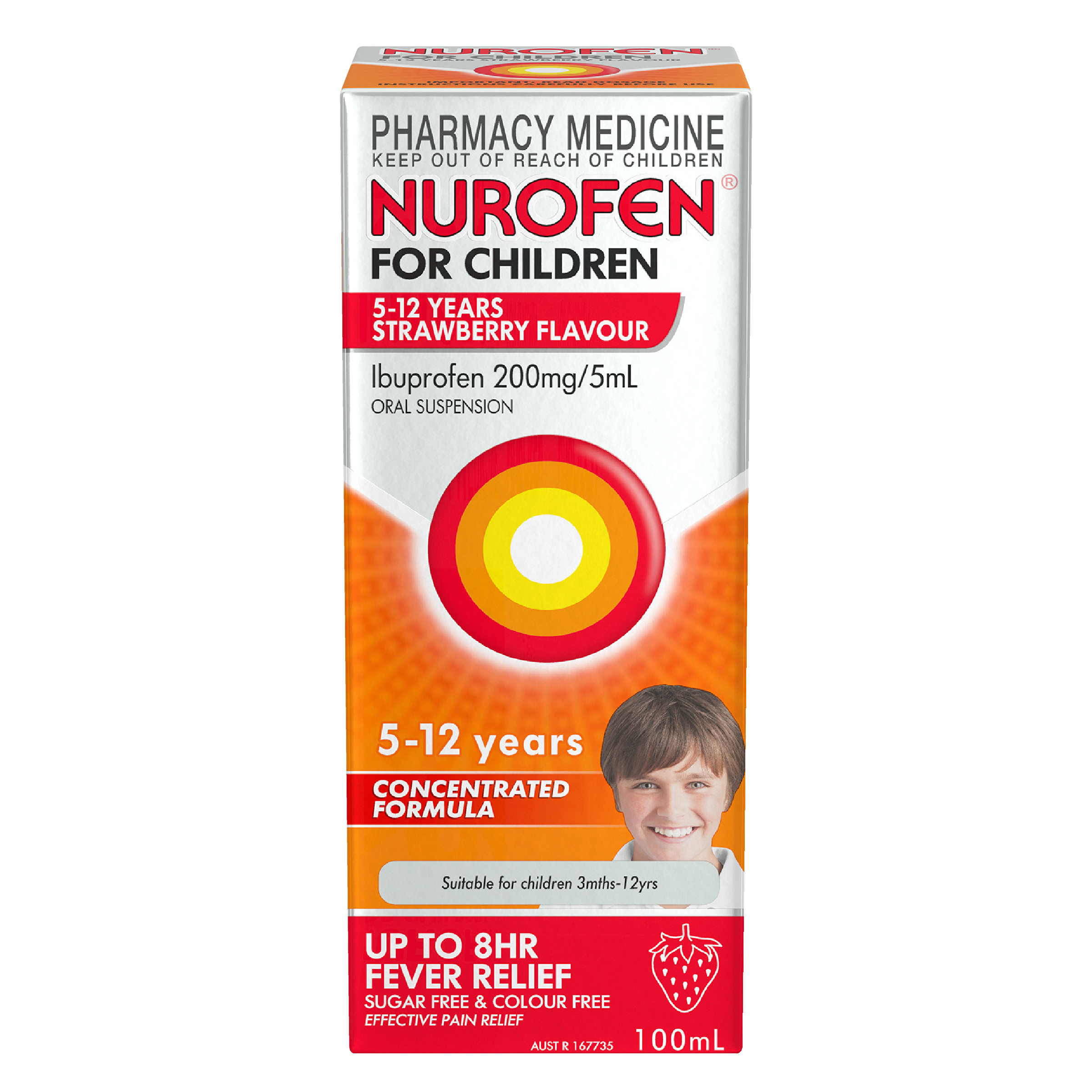 NUROFEN FOR CHILDREN 5 YEARS - 12 YEARS STRAWBERRY 100ML - Image 2