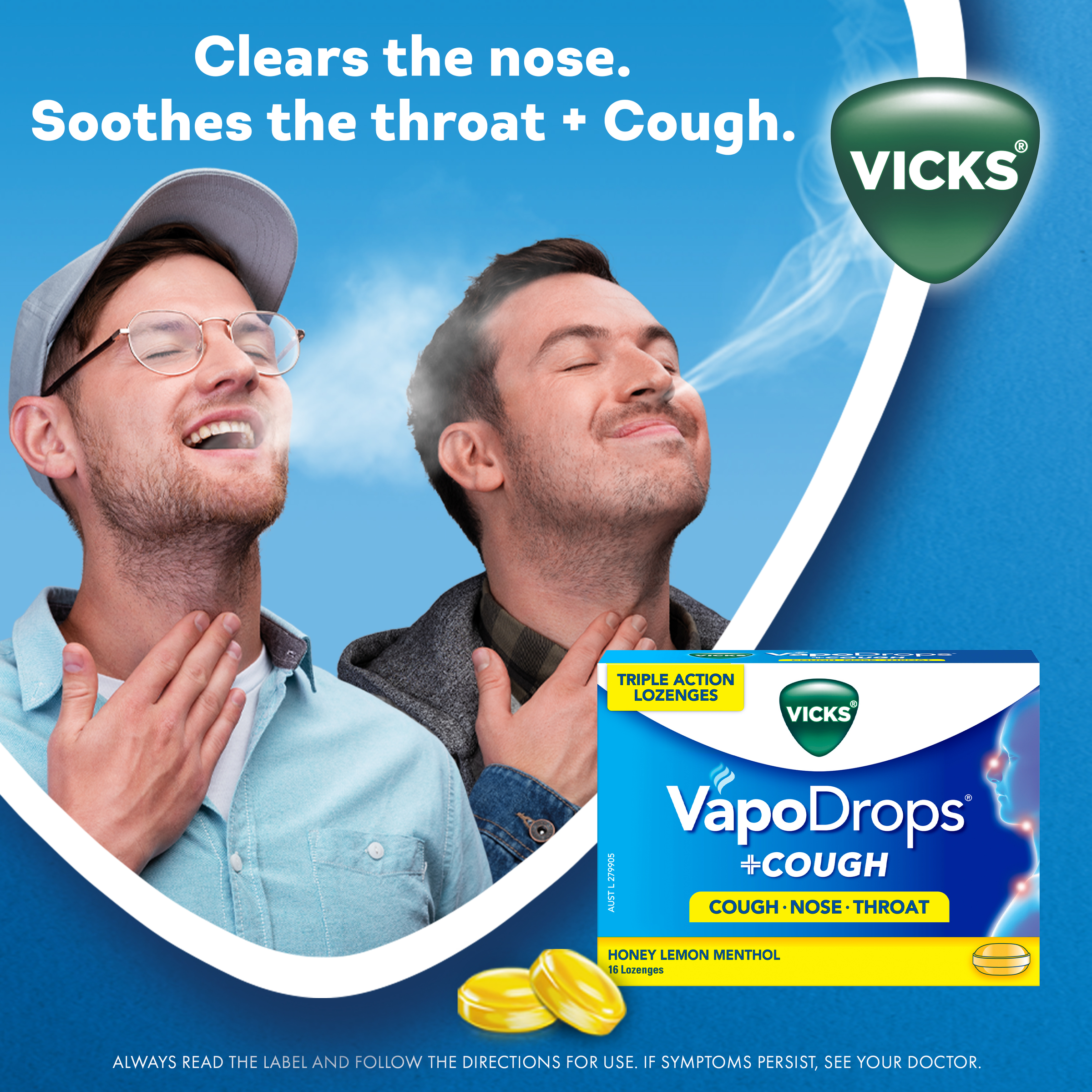 VICKS VAPODROPS+COUGH HONEY LEMON MENTHOL 16 PACK - Image 8