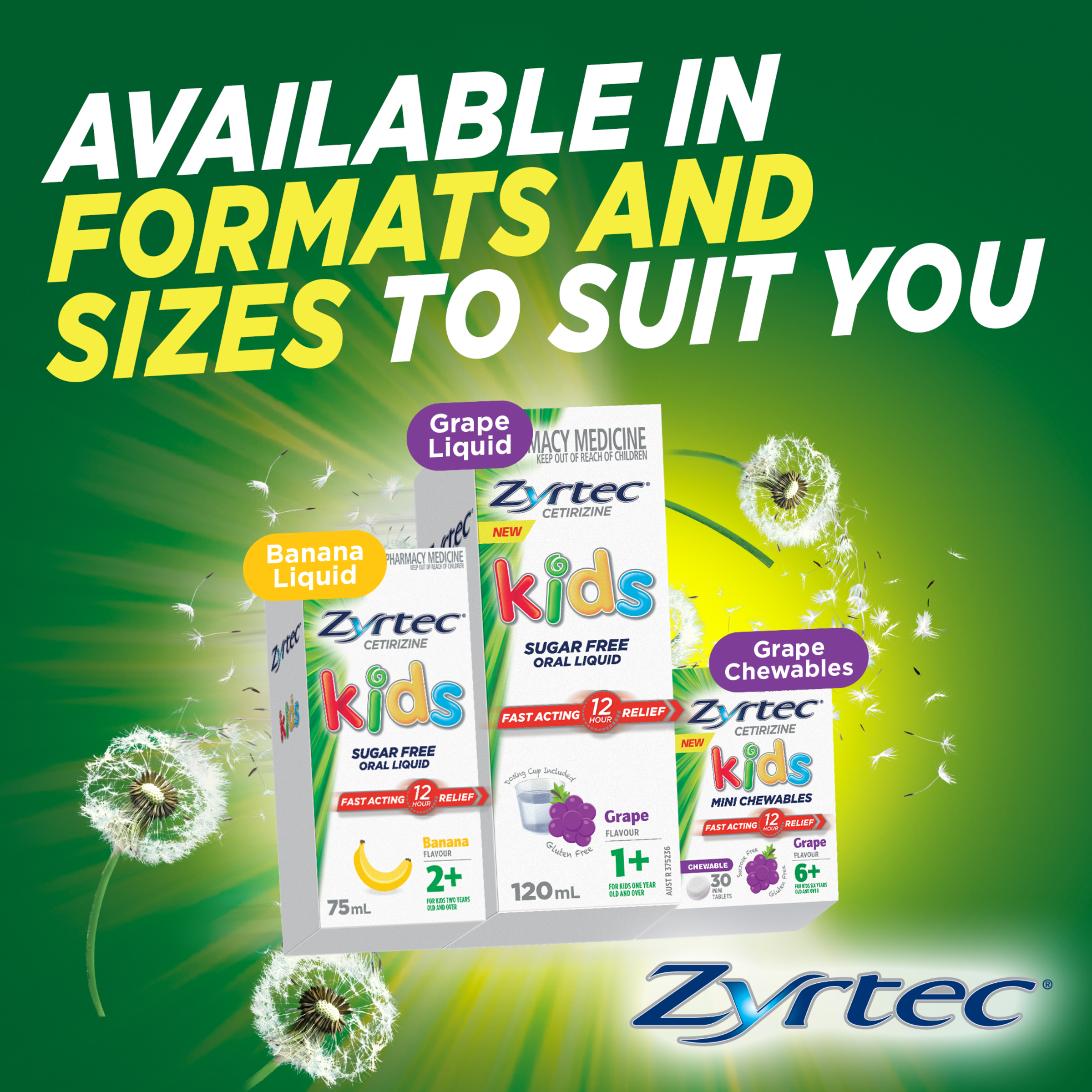 ZYRTEC KIDS 5MG GRAPE 10 CHEWABLE TABLETS - Image 9