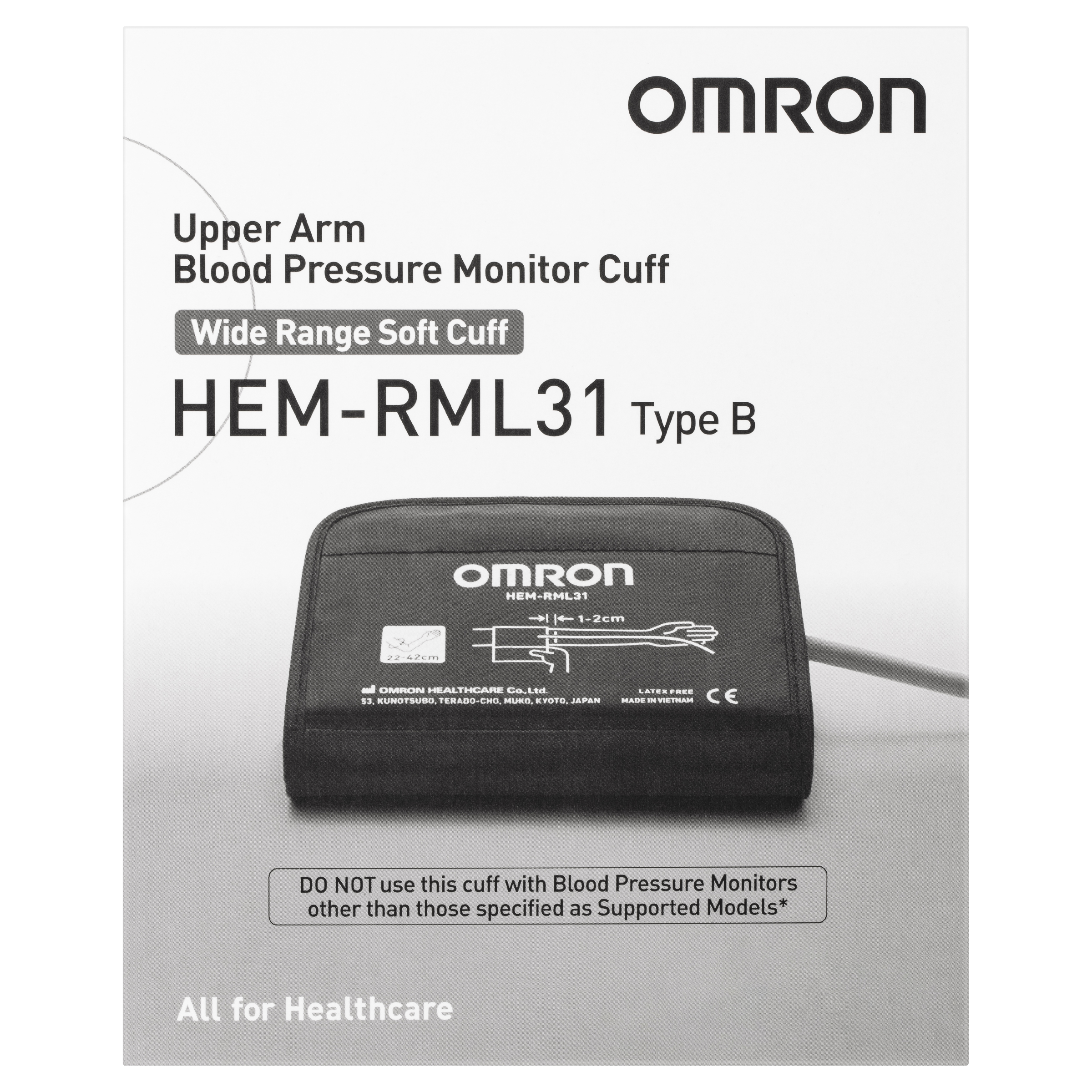 OMRON BLOOD PRESSURE MONITOR CUFF MED-LGE 22-42CM - Image 2