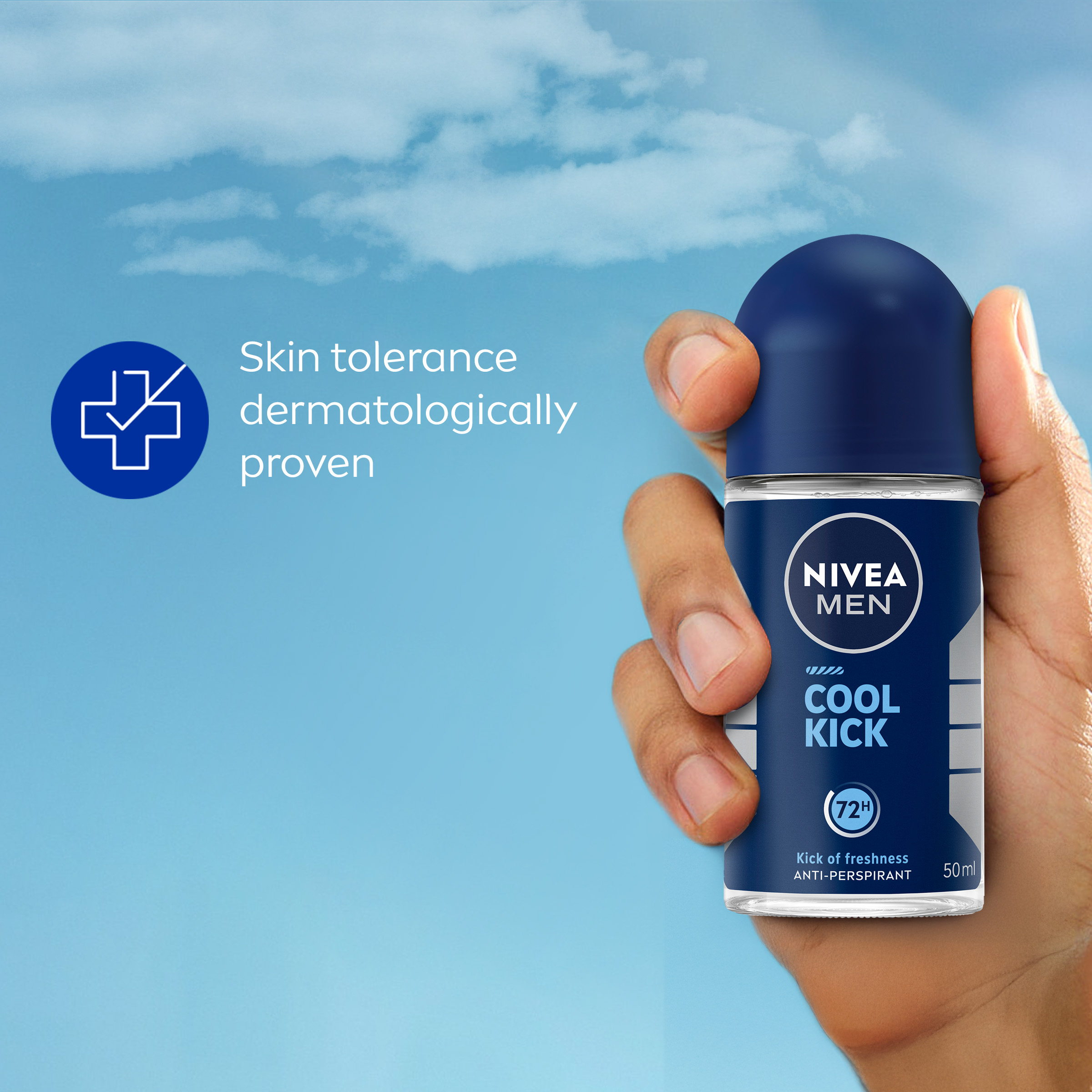 NIVEA MEN ANTIPERSPIRANT COOL KICK 48H ROLL ON 50ML - Image 5