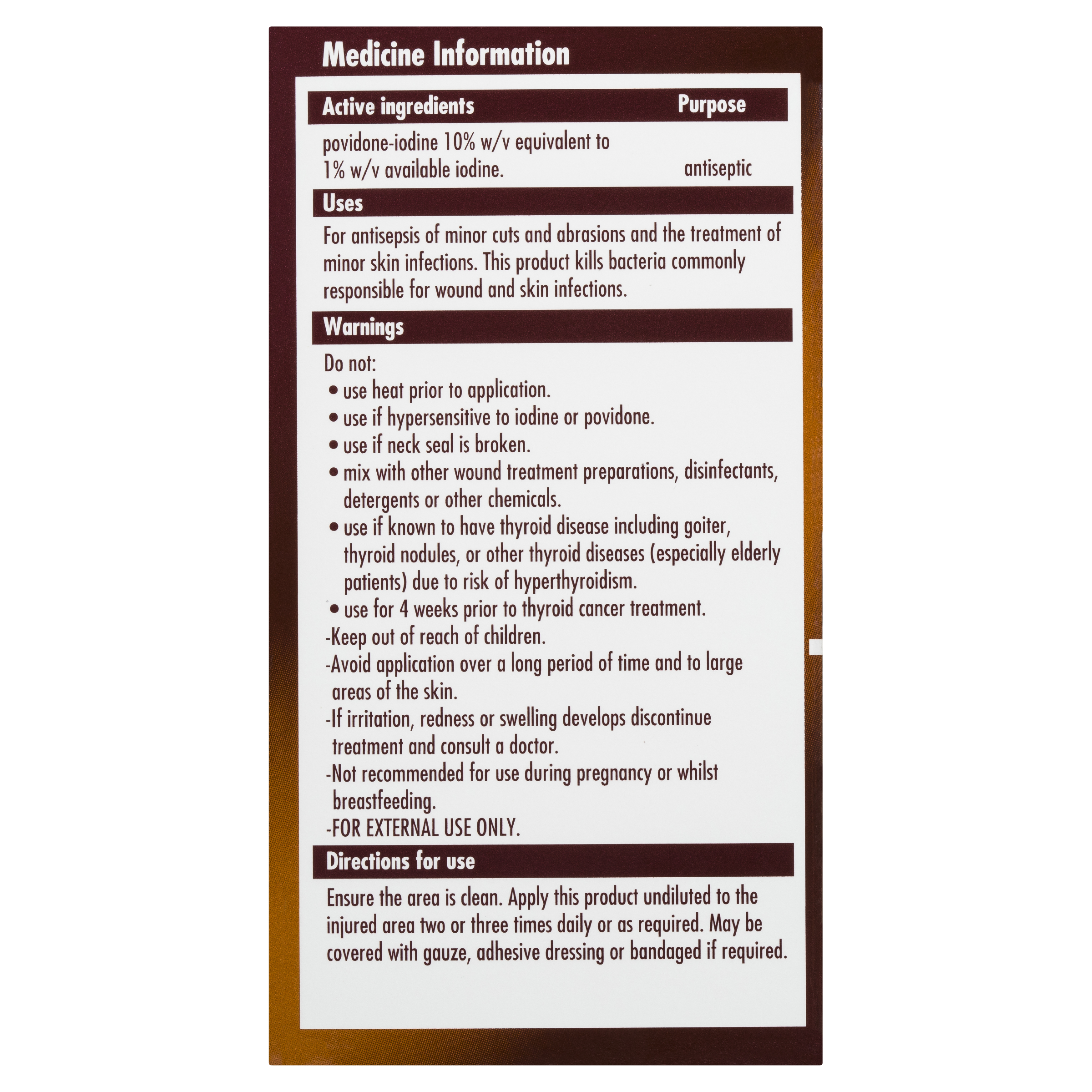BETADINE ANTISEPTICTOPICAL SOLUTION 100ML - Image 4