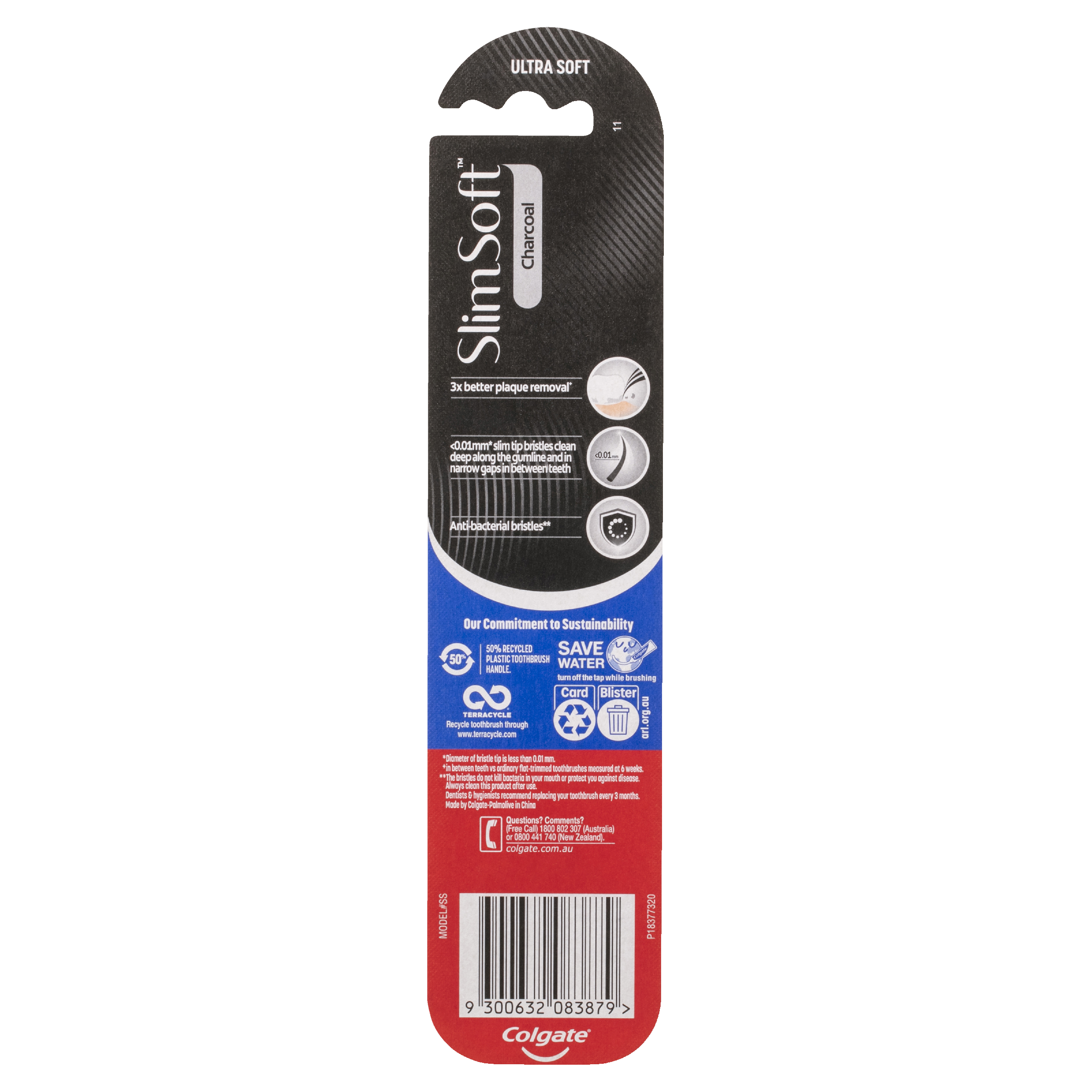COLGATE TOOTHBRUSH SLIM CHARCOAL SOFT 1 PACK - Image 2