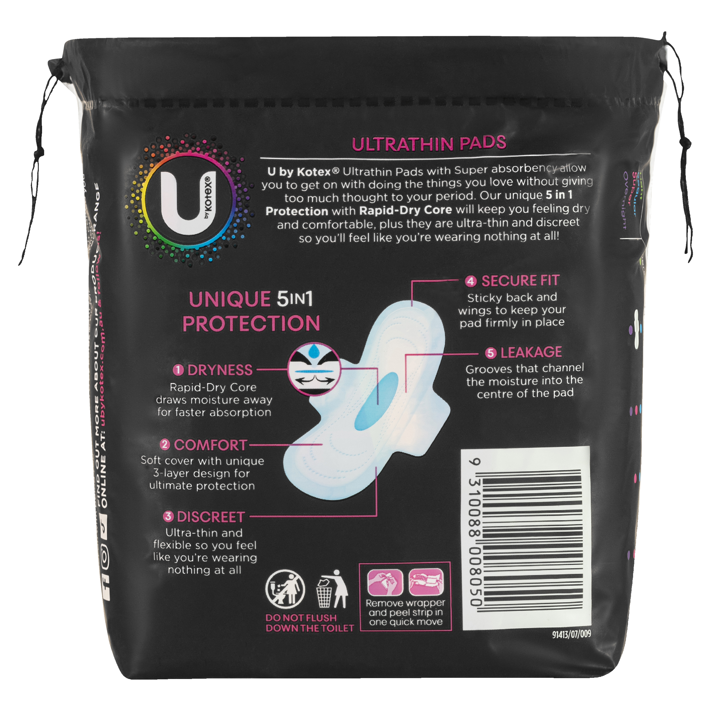 U BY KOTEX PADS ULTRATHIN SUPER WINGS 12 PACK - Image 9