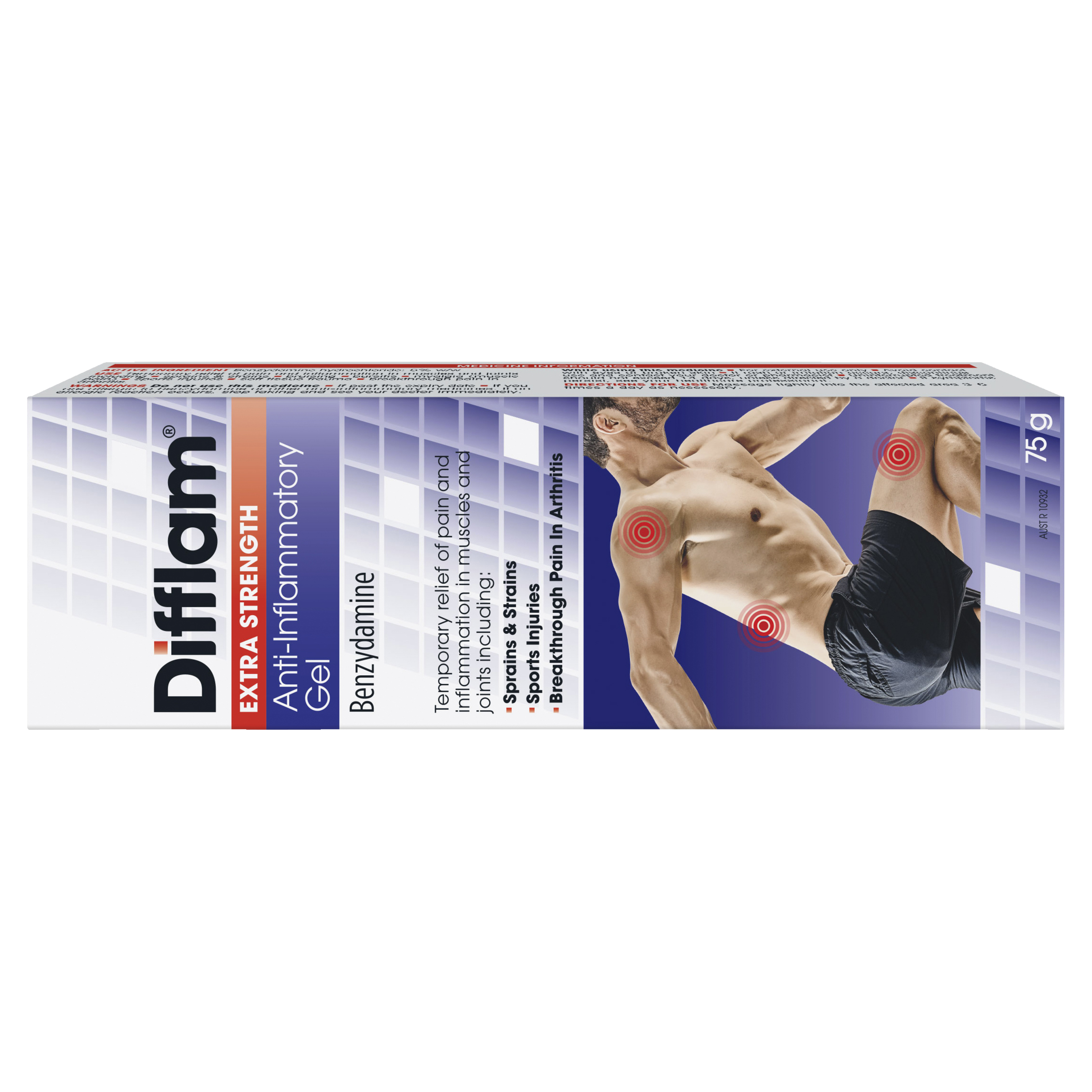 DIFFLAM ANTI INFLAMMATORY EXTRA STRENGTH 5% GEL 75G - Image 2