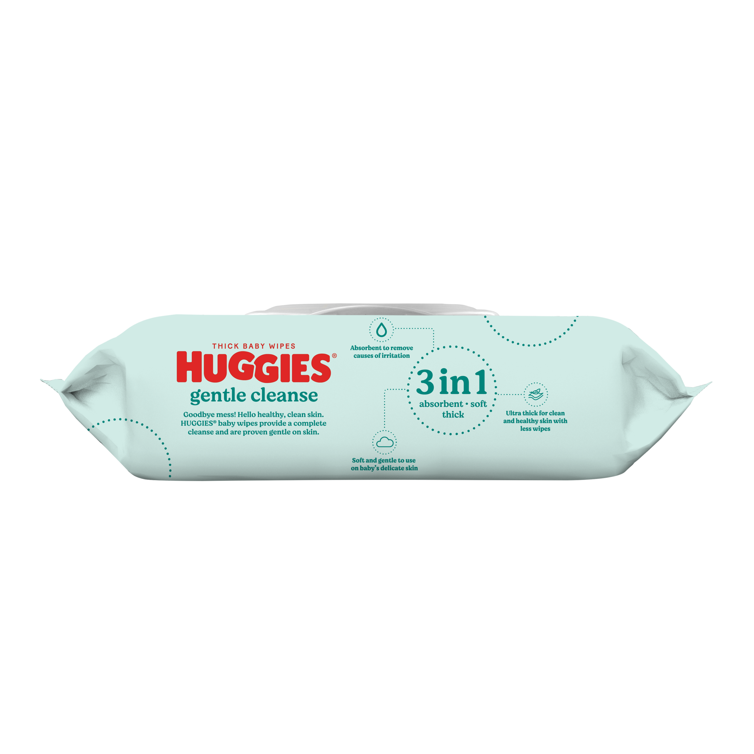 HUGGIES THICK BABY WIPES FRAGRANCE FREE 80 PACK - Image 4