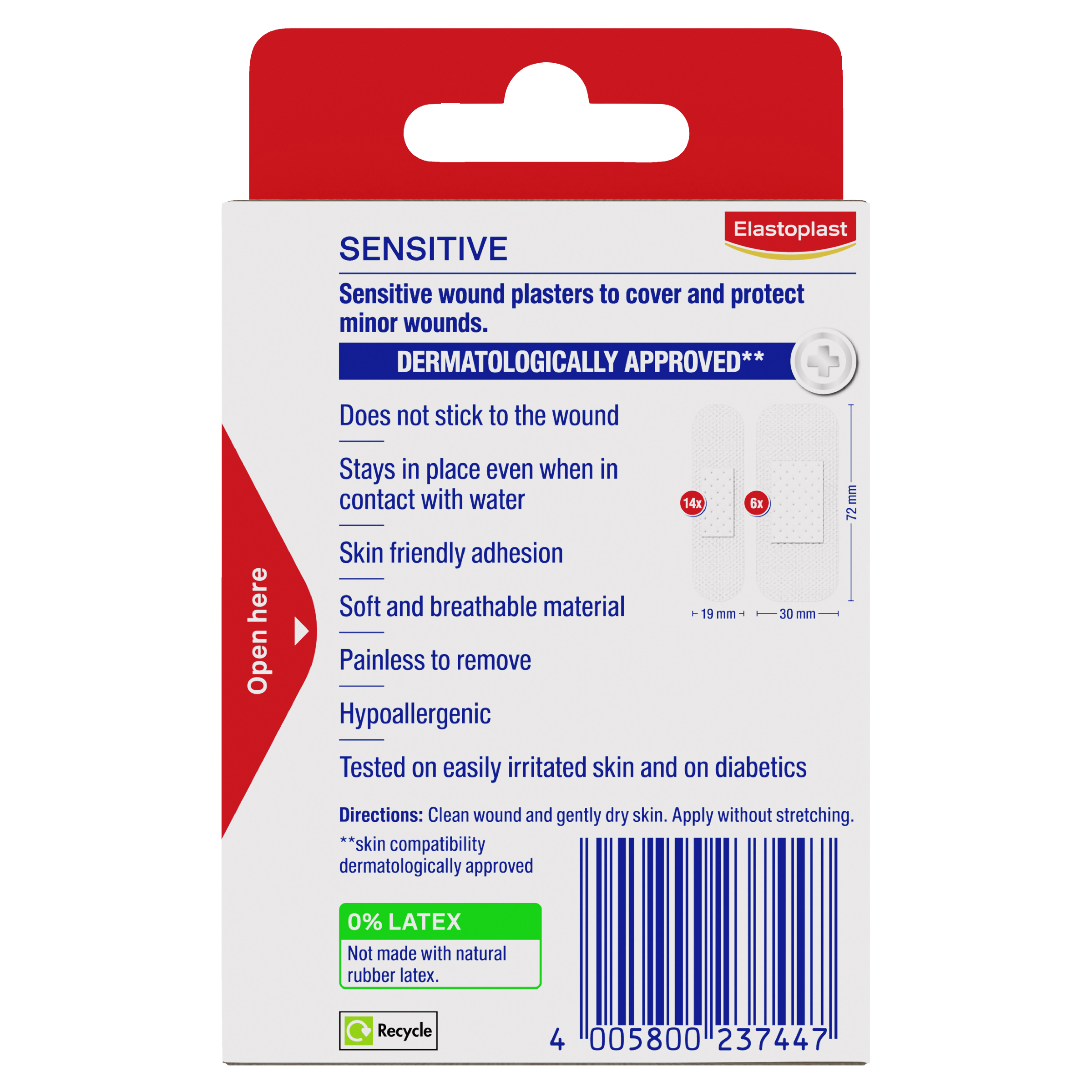 ELASTOPLAST SENSITIVE STRIPS ASSORTED 20 PACK - Image 2