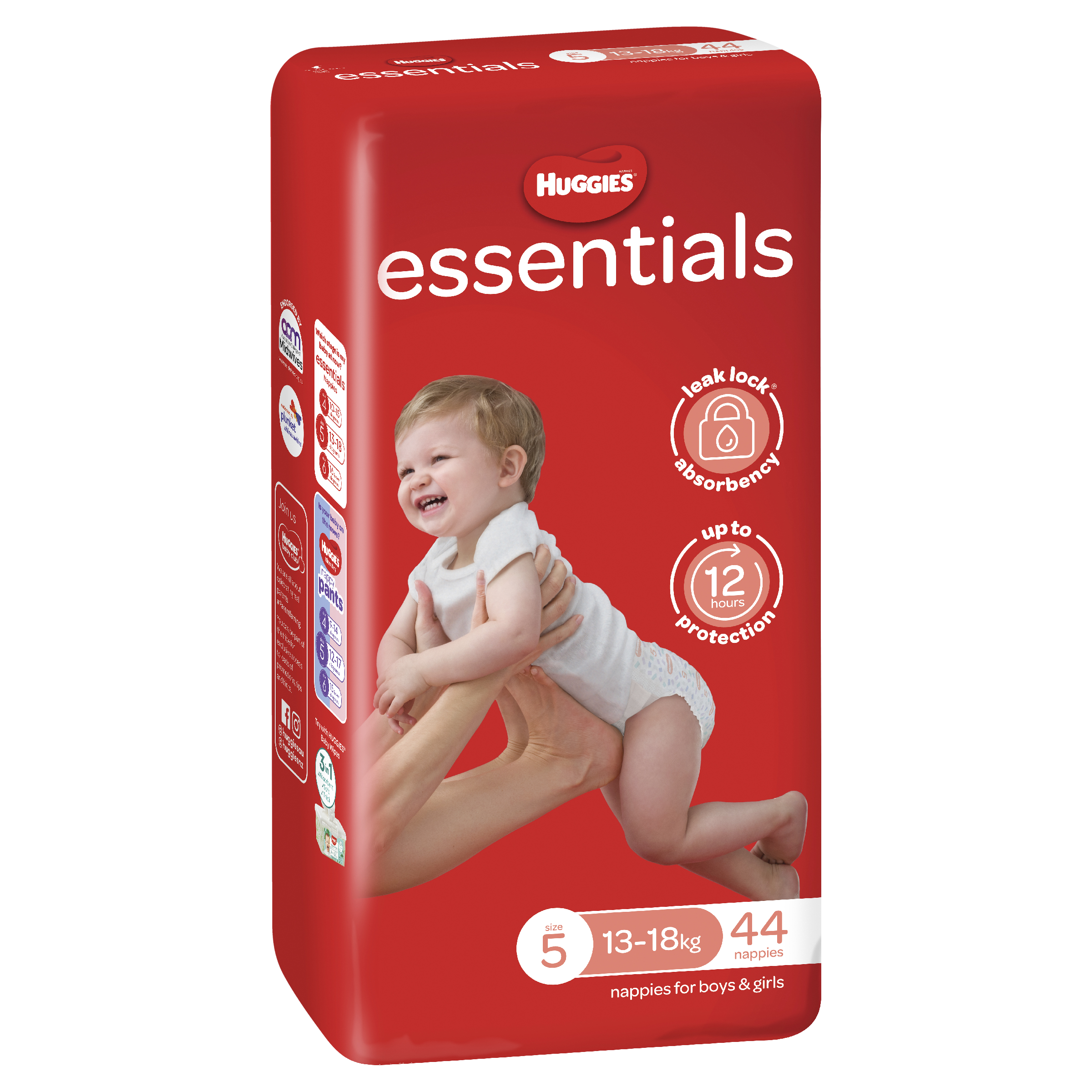 HUGGIES ESSENTIALS NAPPIES WALKER 44 PACK - Image 3
