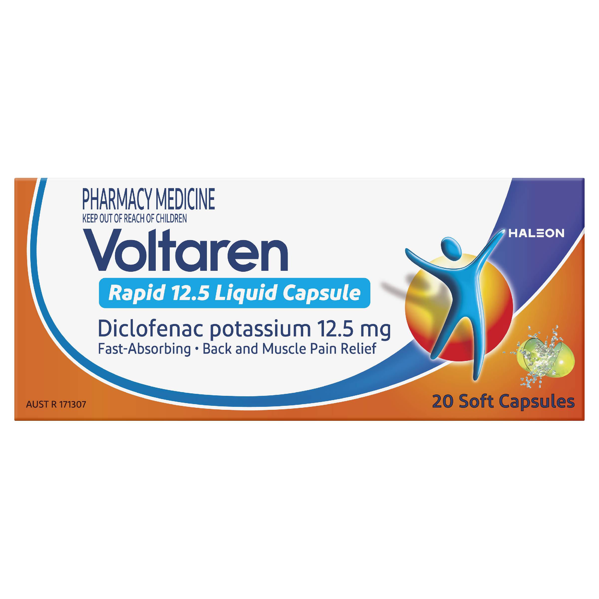 VOLTAREN RAPID 12.5 LIQUID CAPSULE 20 PACK - Image 2