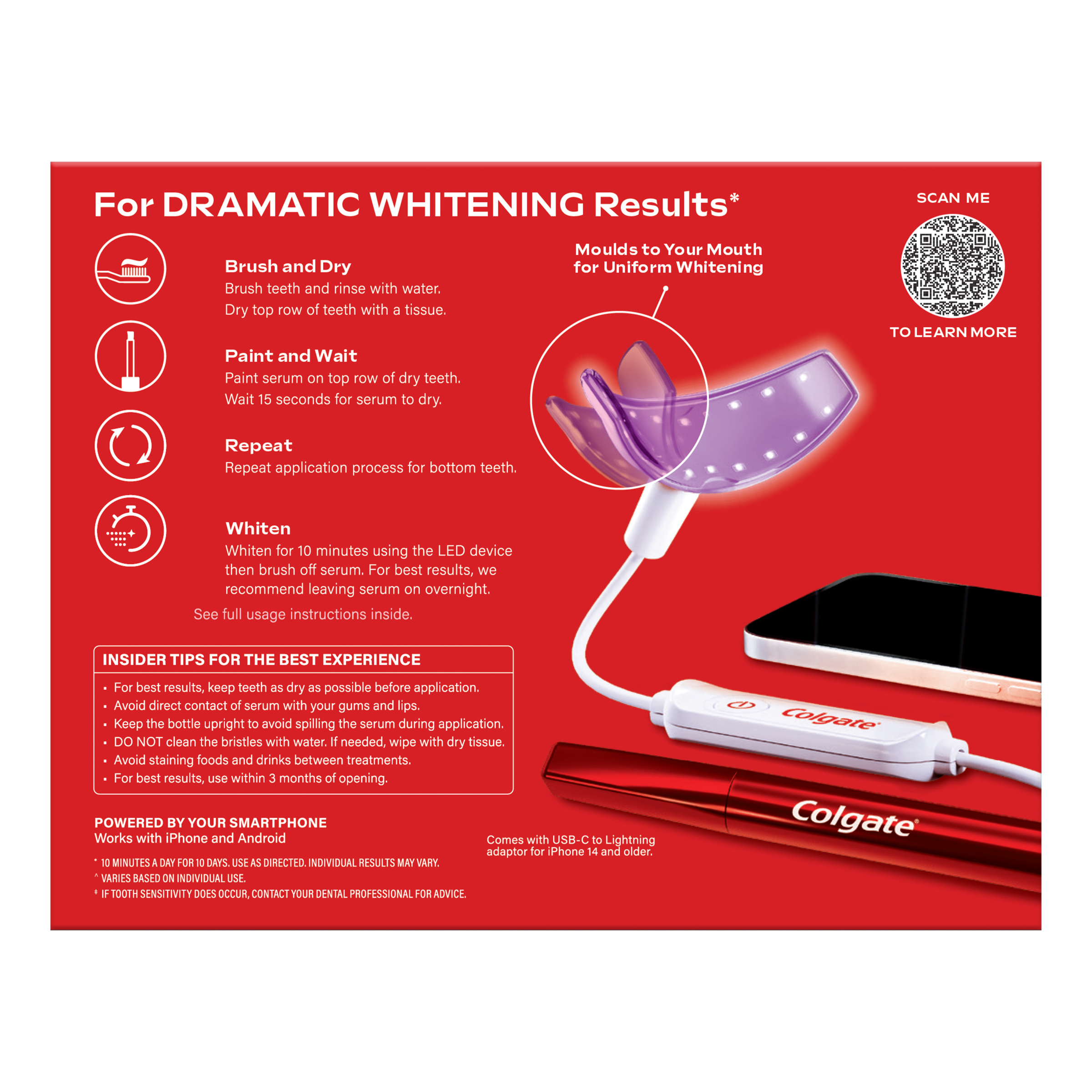 COLGATE OPTIC WHITE FLEXLIGHT LED WHITENING KIT 2 PACK - Image 2