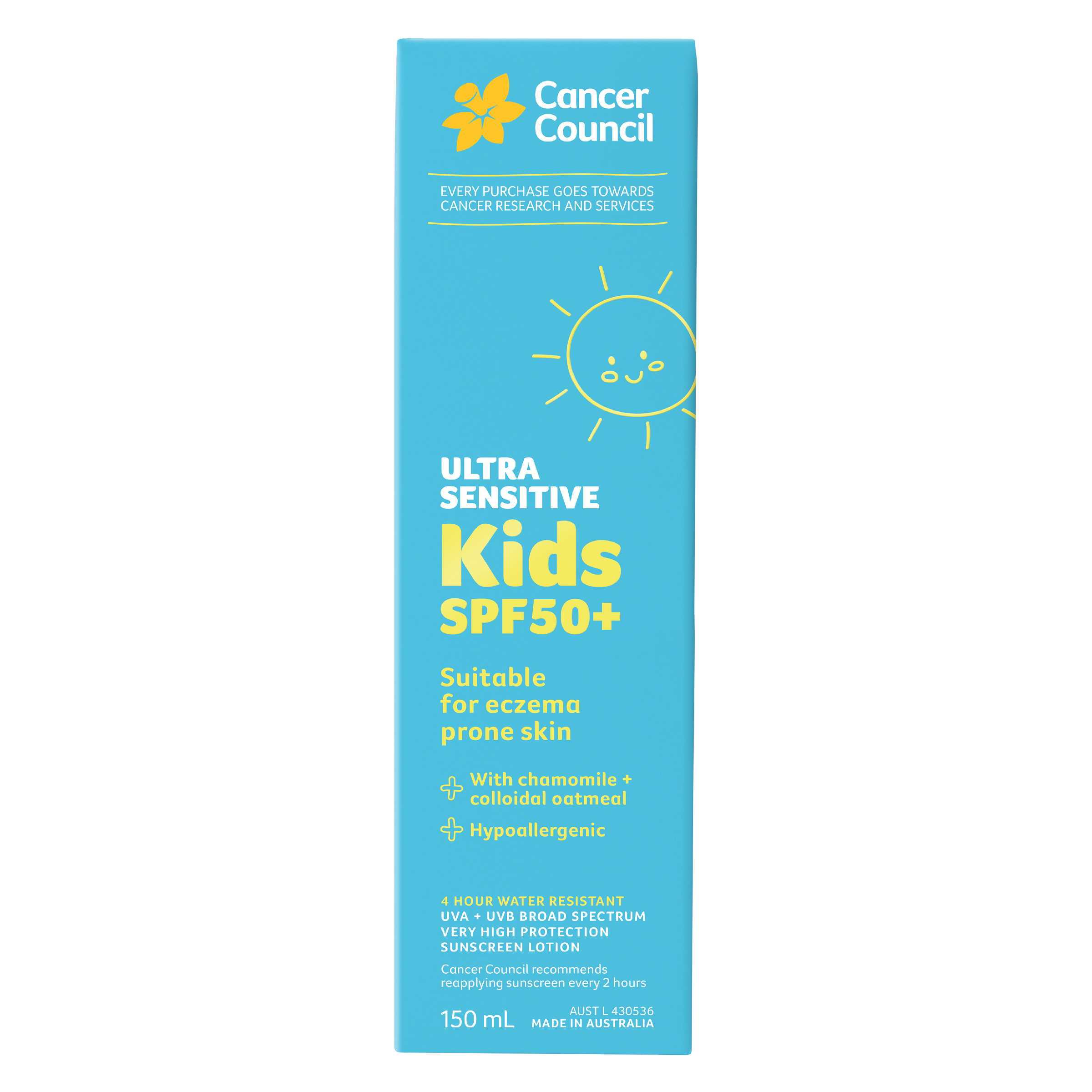 CANCER COUNCIL KIDS ULTRA SENSITIVE SPF50+ 150ML - Image 4