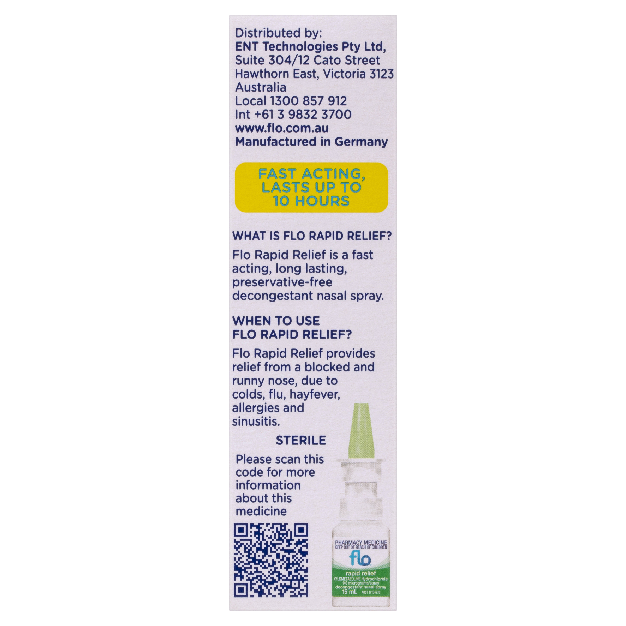 FLO RAPID RELIEF NASAL SPRAY 15ML - Image 3