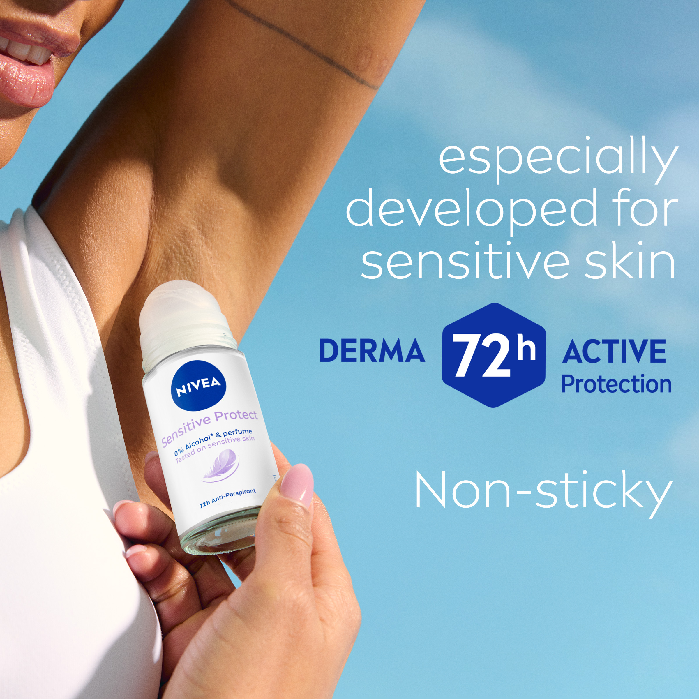NIVEA ANTIPERSPIRANT SENSITIVE PROTECT 48H ROLL ON 50ML - Image 3