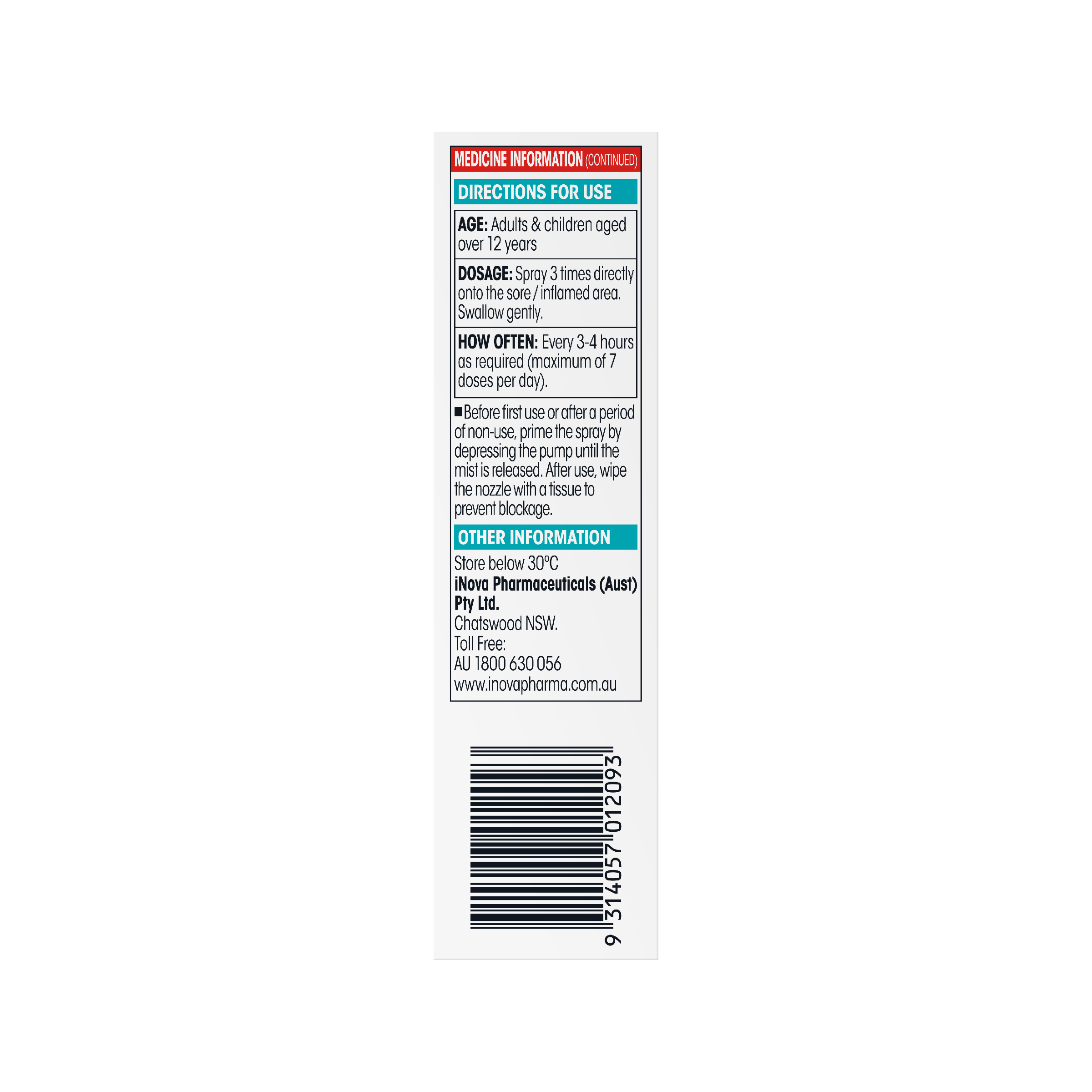 DIFFLAM PLUS ANAESTHETIC SORE THROAT SPRAY 30ML - Image 6