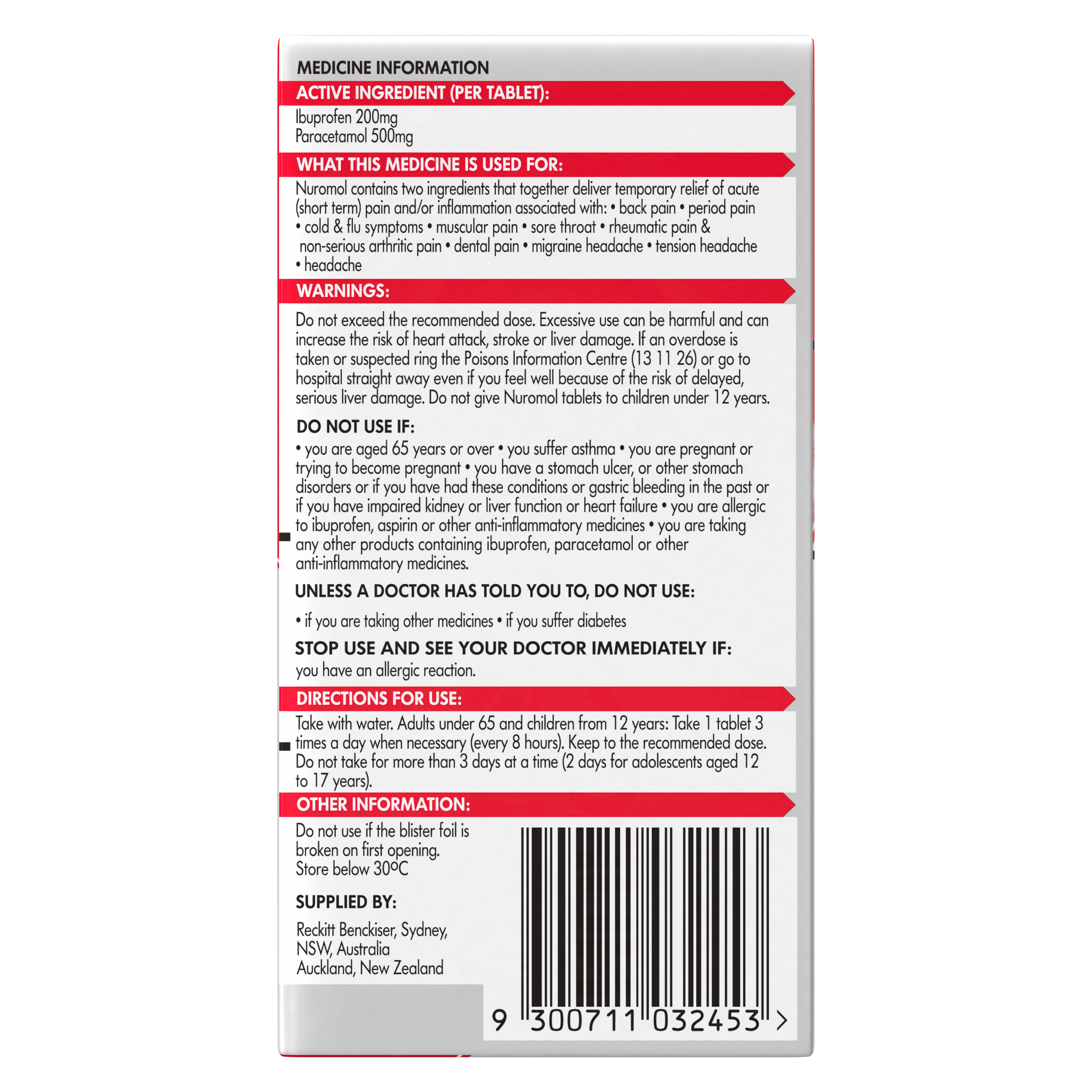 NUROMOL 12 TABLETS - Image 4