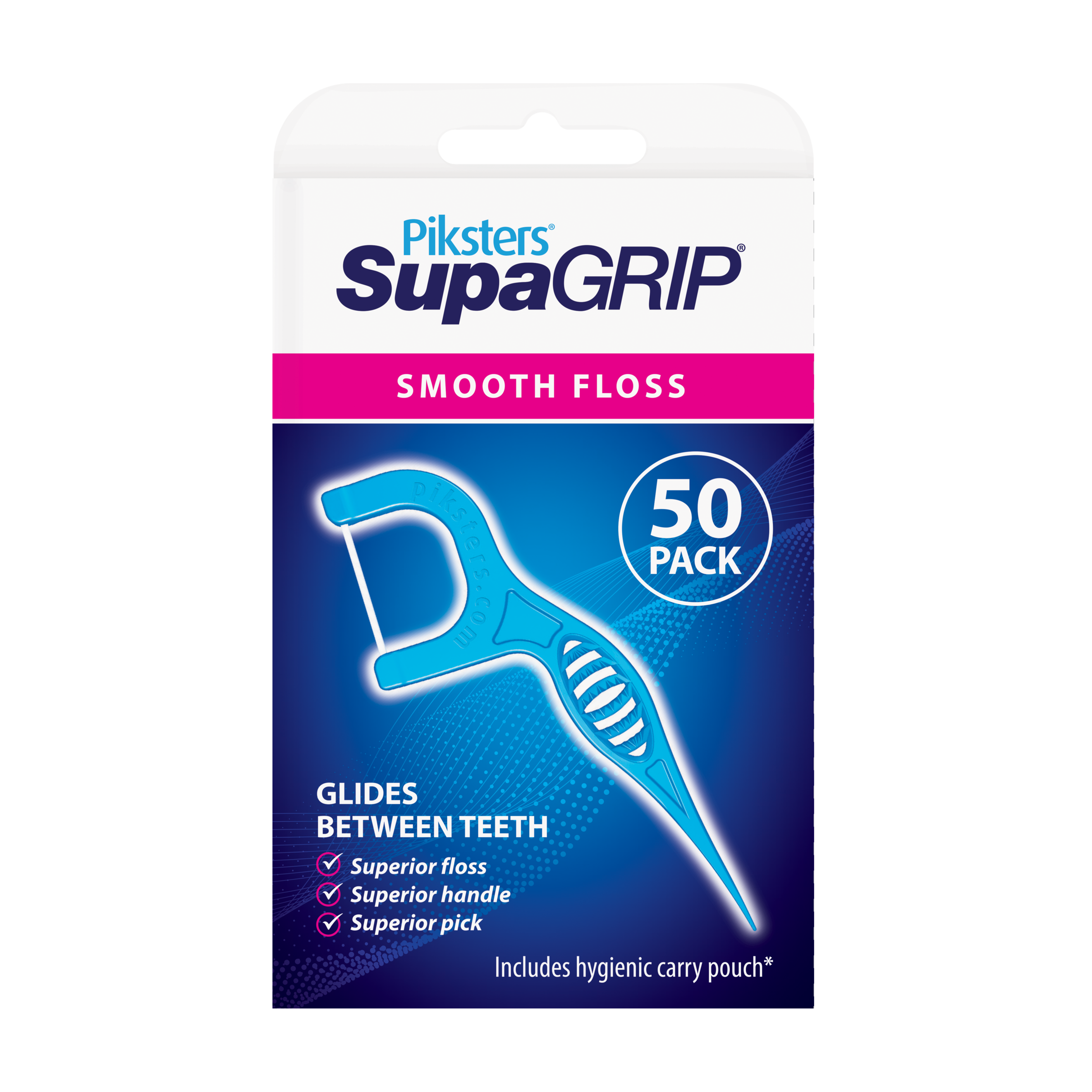 PIKSTERS SUPERGRIP FLOSS PICK INDIVIDUALLY WRAPPED 50 PACK - Image 2