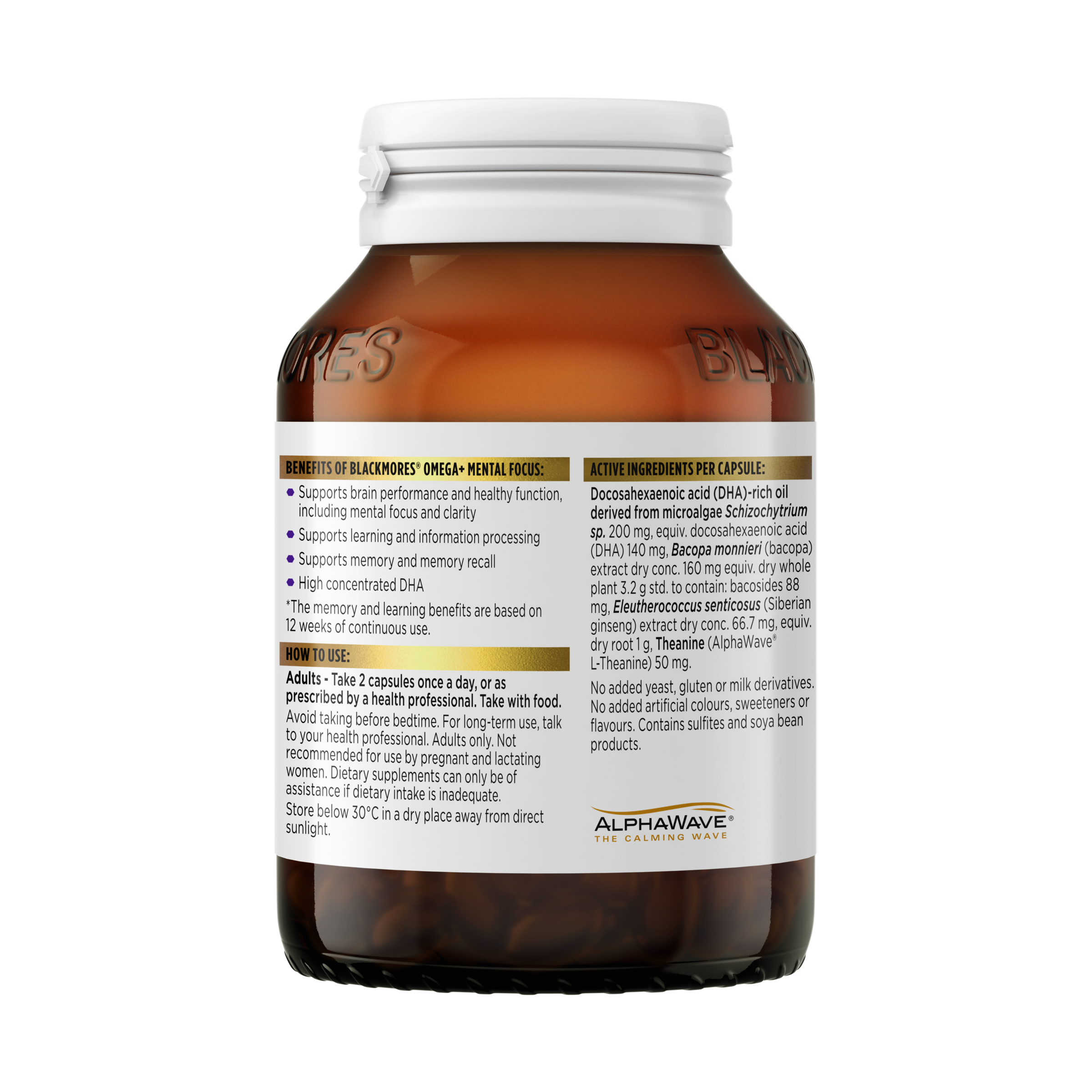 Blackmores Omega + Mental Focus 60 Capsules - Image 3