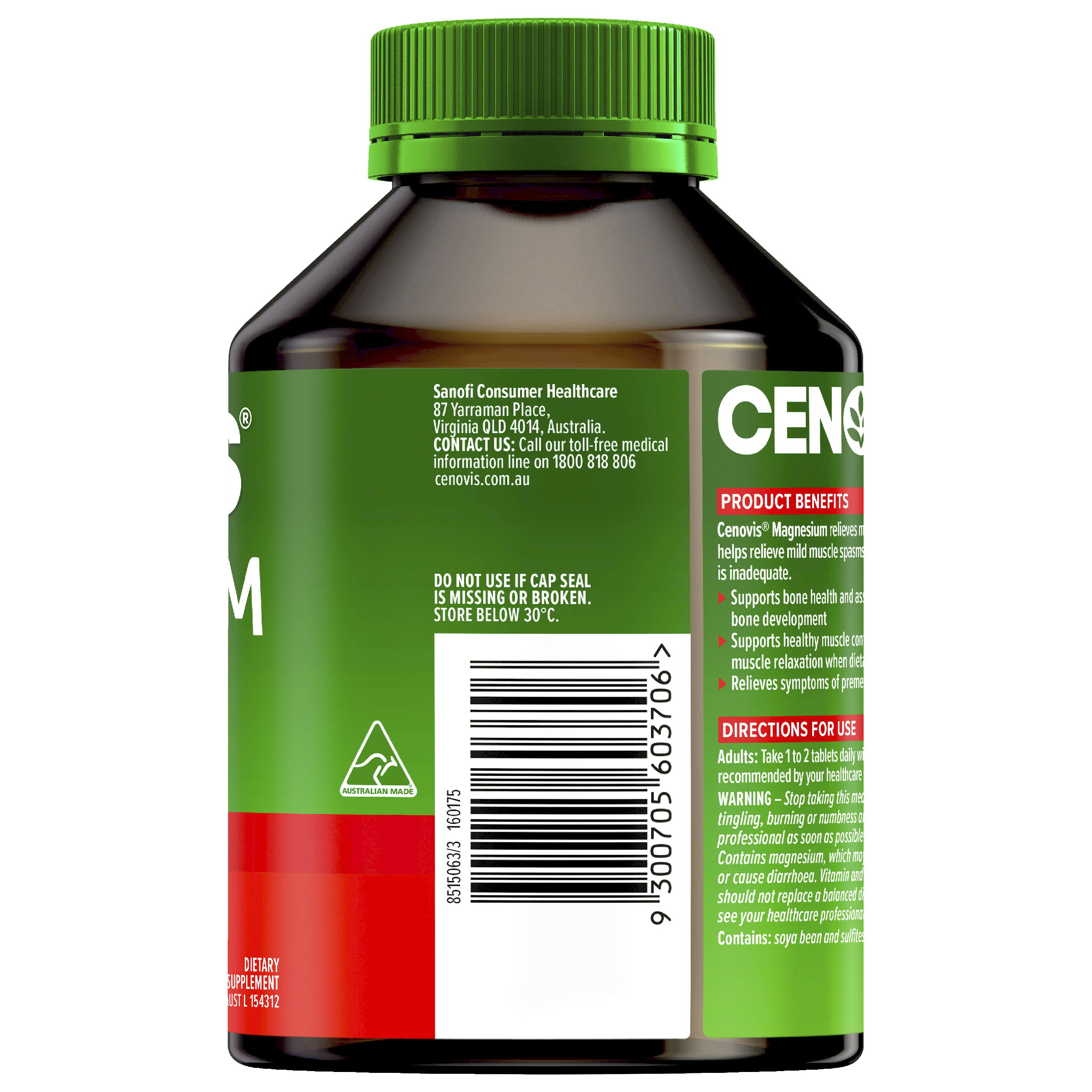 CENOVIS MAGNESIUM 200 TABLETS - Image 4
