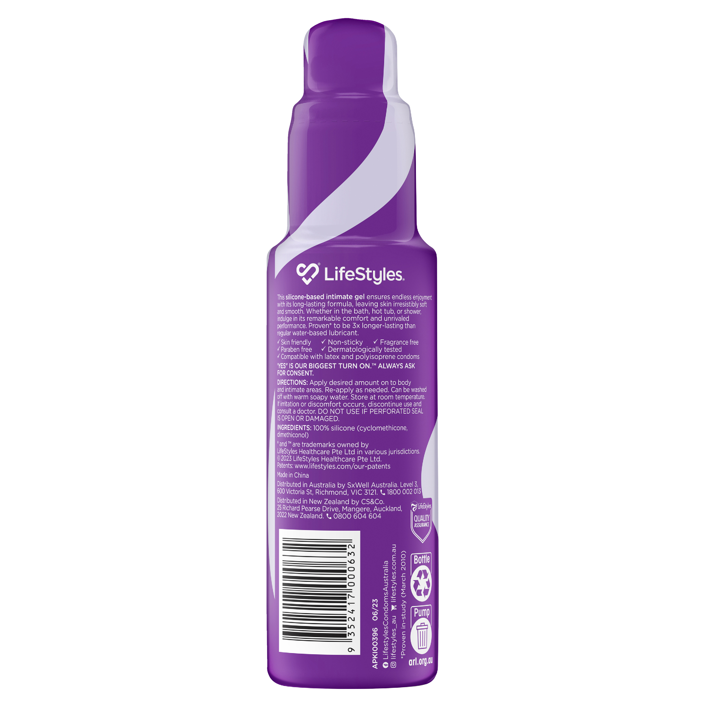 LIFESTYLES LUXE LUBRICANT SILCONE-BASED 100ML - Image 2