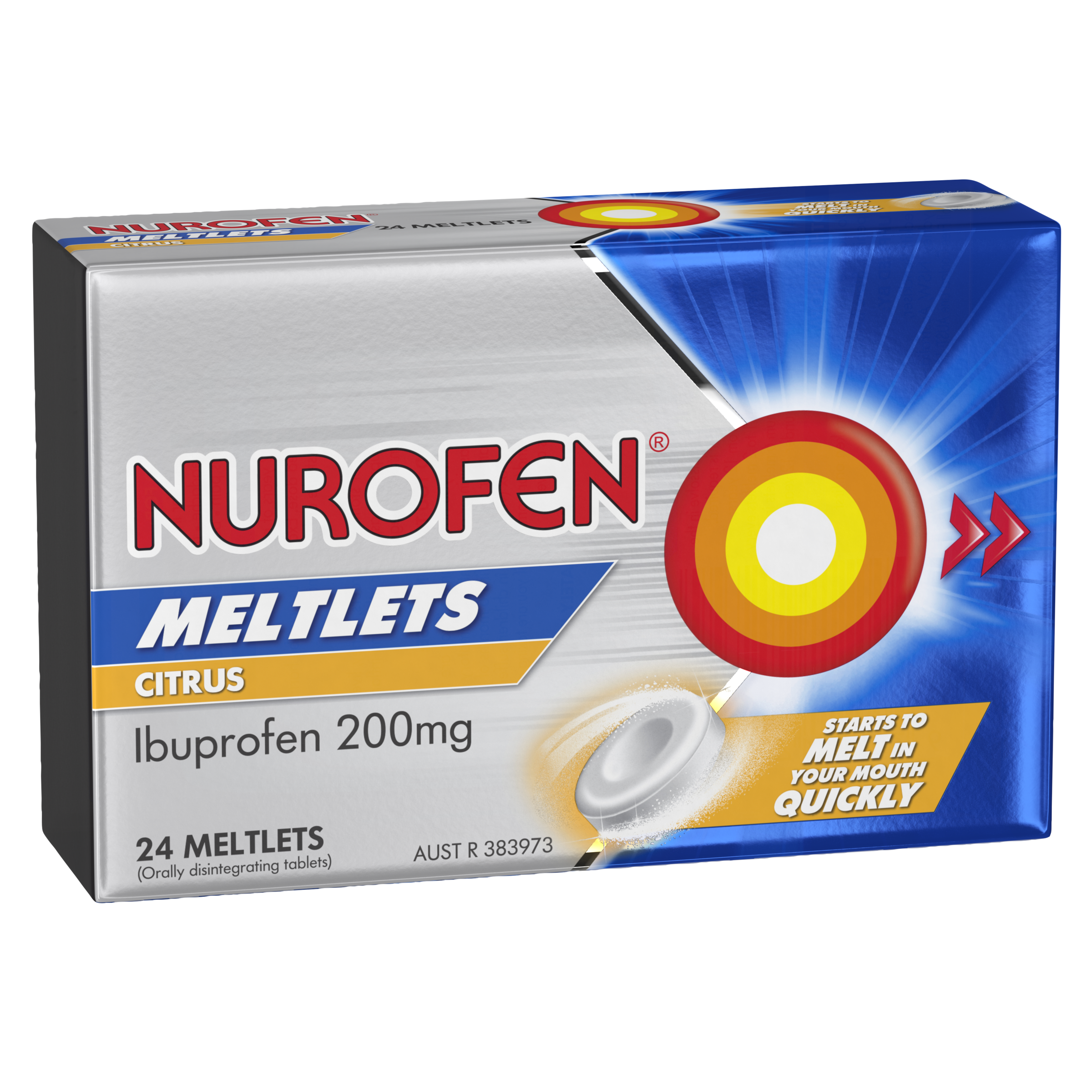 NUROFEN CITRUS 200MG 24 MELTLETS - Image 2