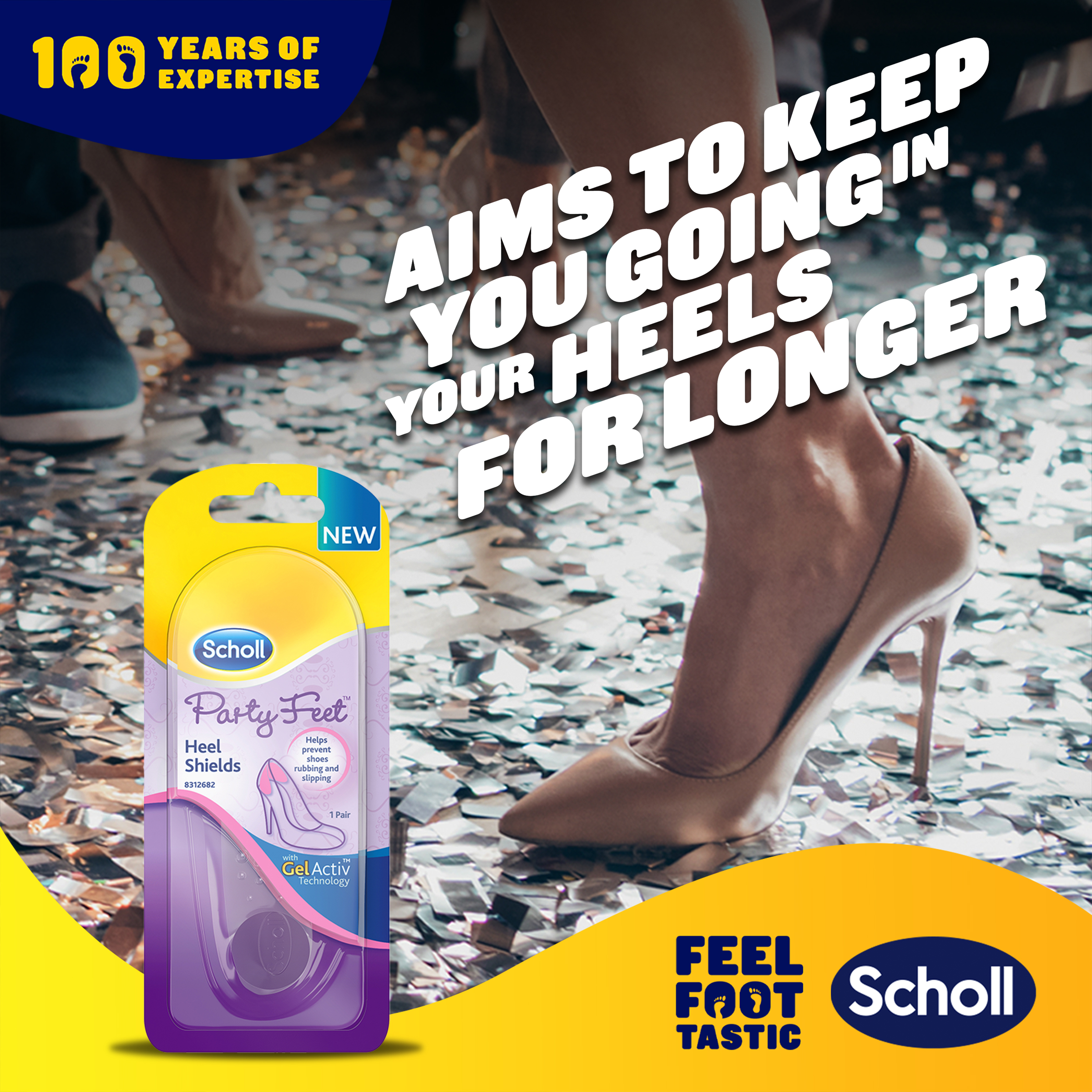 SCHOLL PARTY FEET GEL HEEL SHIELDS 1 PAIR - Image 2