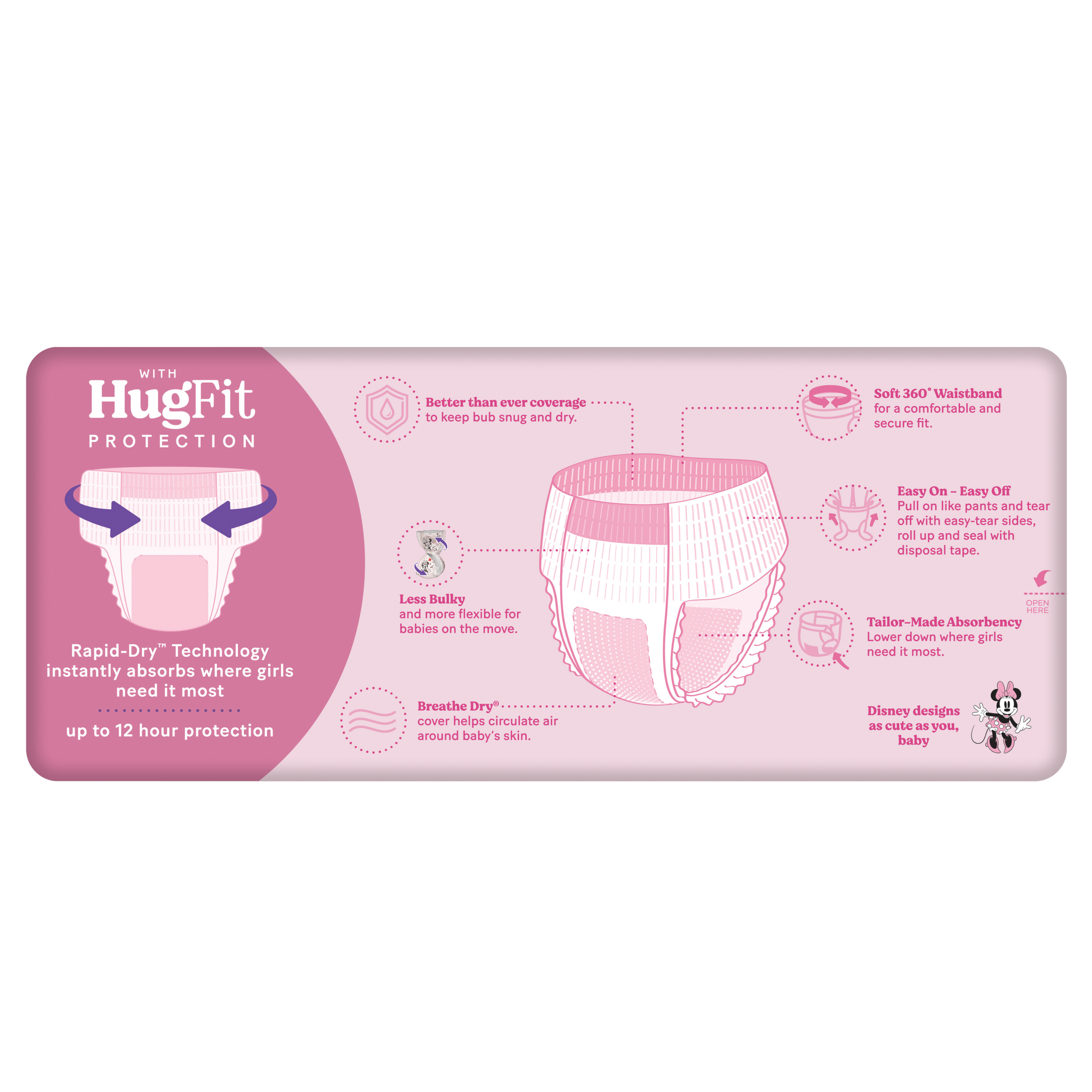 HUGGIES ULTRADRY NAPPY PANTS TODDLER GIRL 29 PACK - Image 5