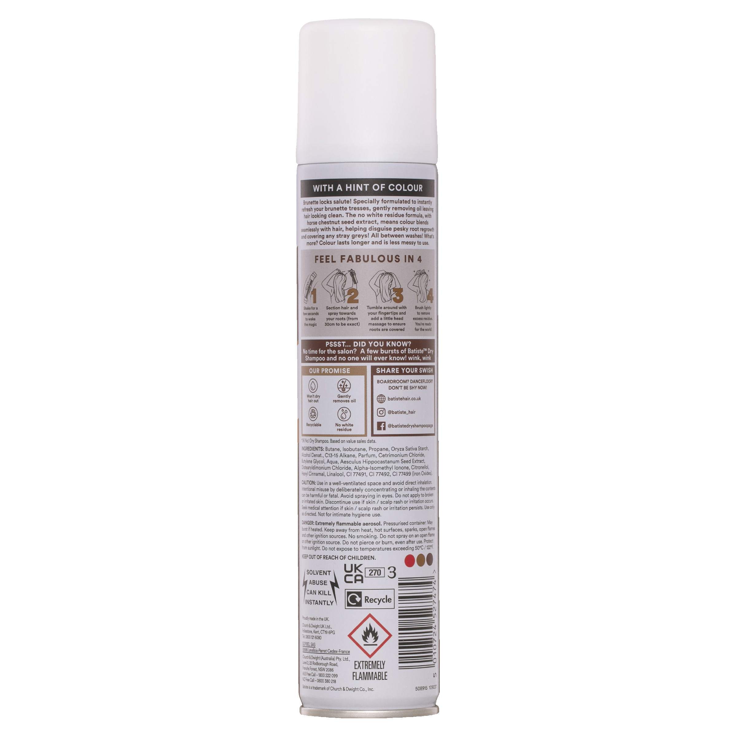 BATISTE BEAUTIFUL BRUNETTE DRY SHAMPOO 200ML - Image 2