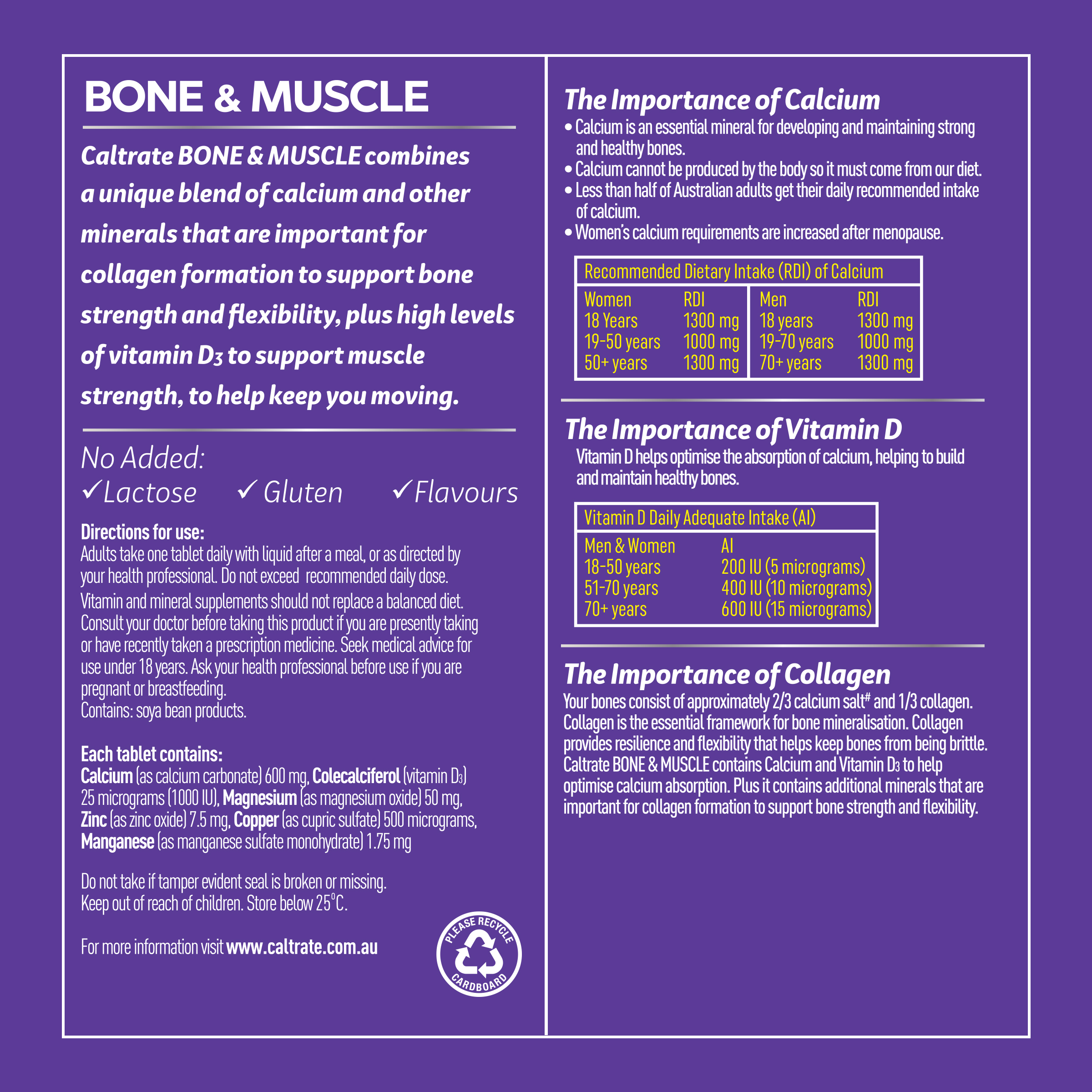 CALTRATE BONE & MUSCLE 100 TABLETS - Image 5