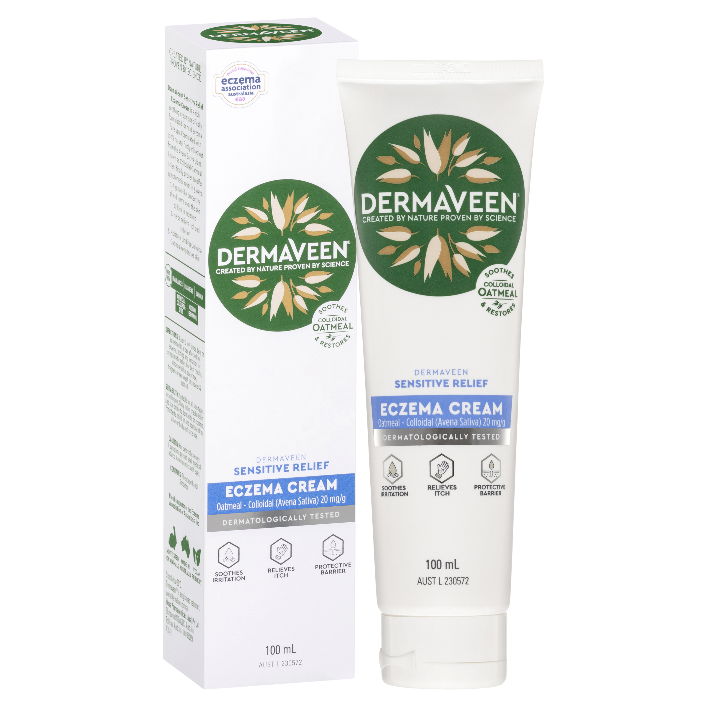 DERMAVEEN ECZEMA SENSITIVE RELIEF CREAM 100ML - Image 8