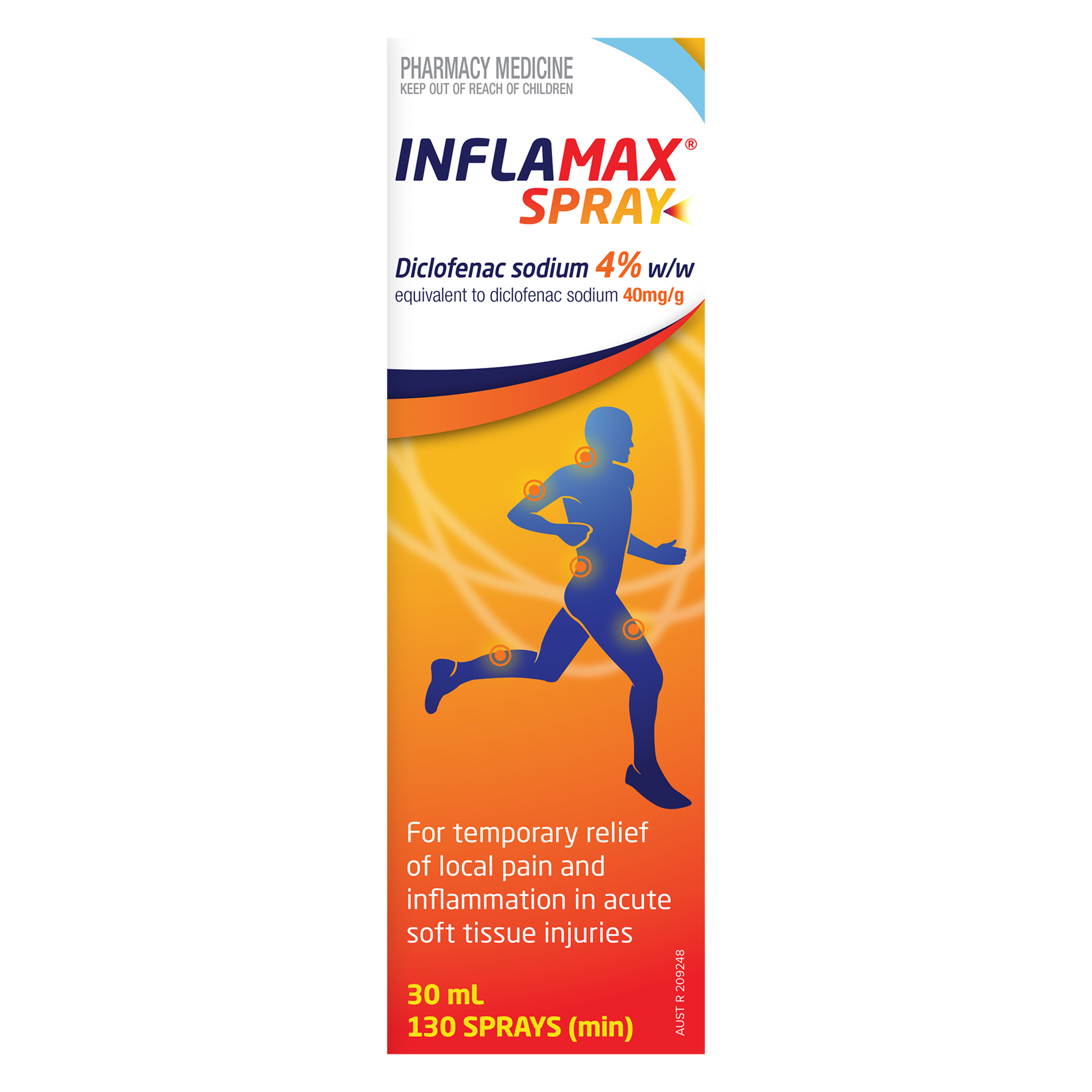 INFLAMAX DICLOFENAC SODIUM 4% SPRAY 30ML - Image 2